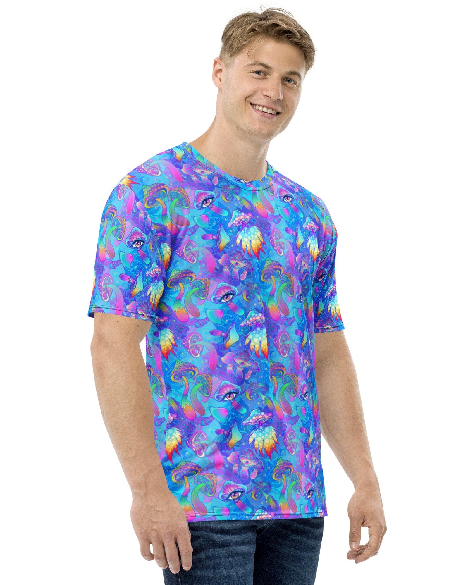 Shroomin Blue T-Shirt, , - One Stop Rave