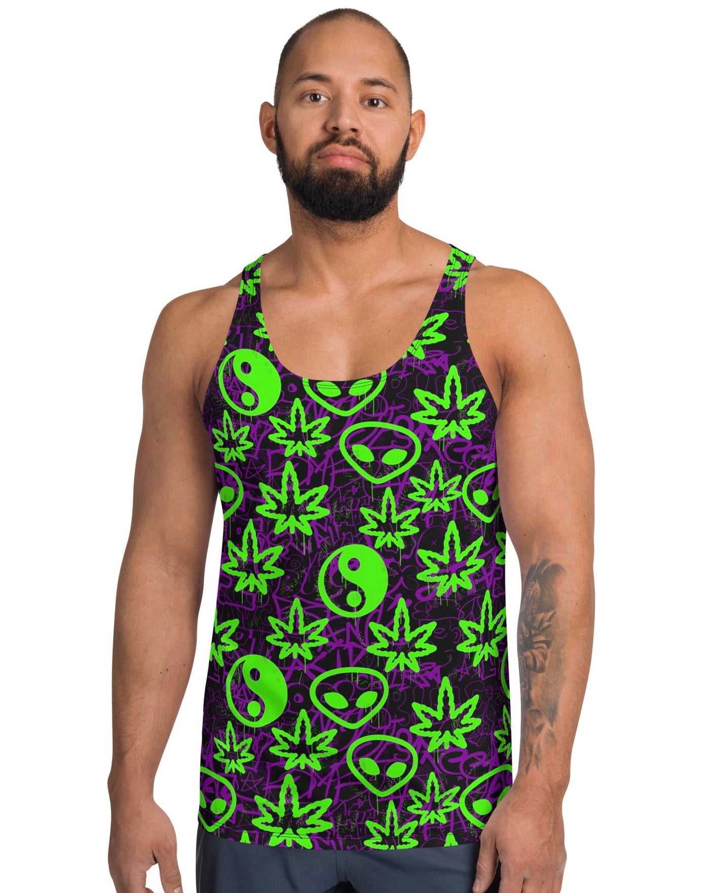 Ganja Graffiti Tank Top, Tank Top, - One Stop Rave