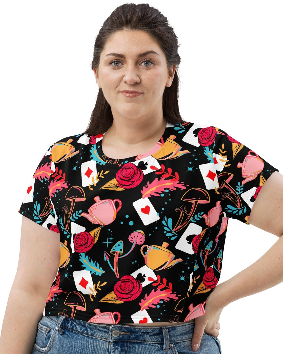 Curiouser and Curiouser Crop Tee, Crop Tee, - One Stop Rave