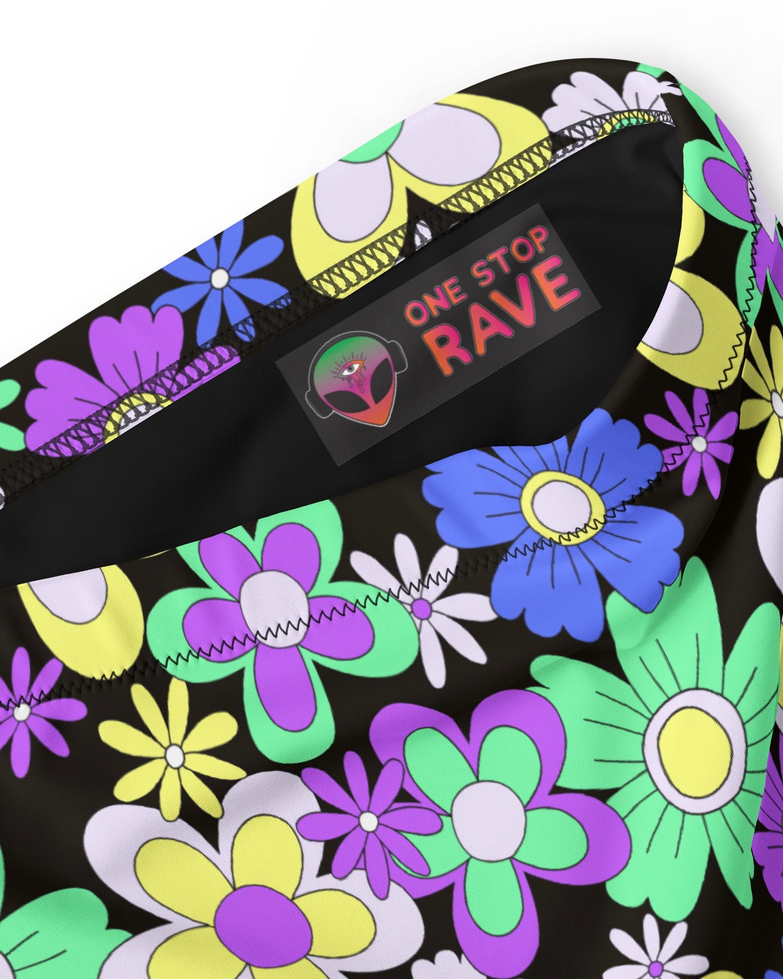 Crazy Daisy Recycled High Waisted Bottoms, High-Waisted Bottoms, - One Stop Rave