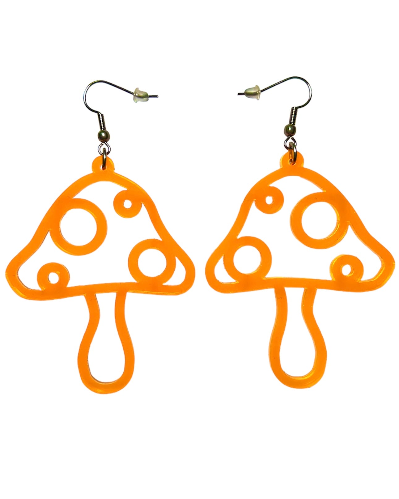 Mushroom Cutout Earrings, Dangle Earrings, - One Stop Rave
