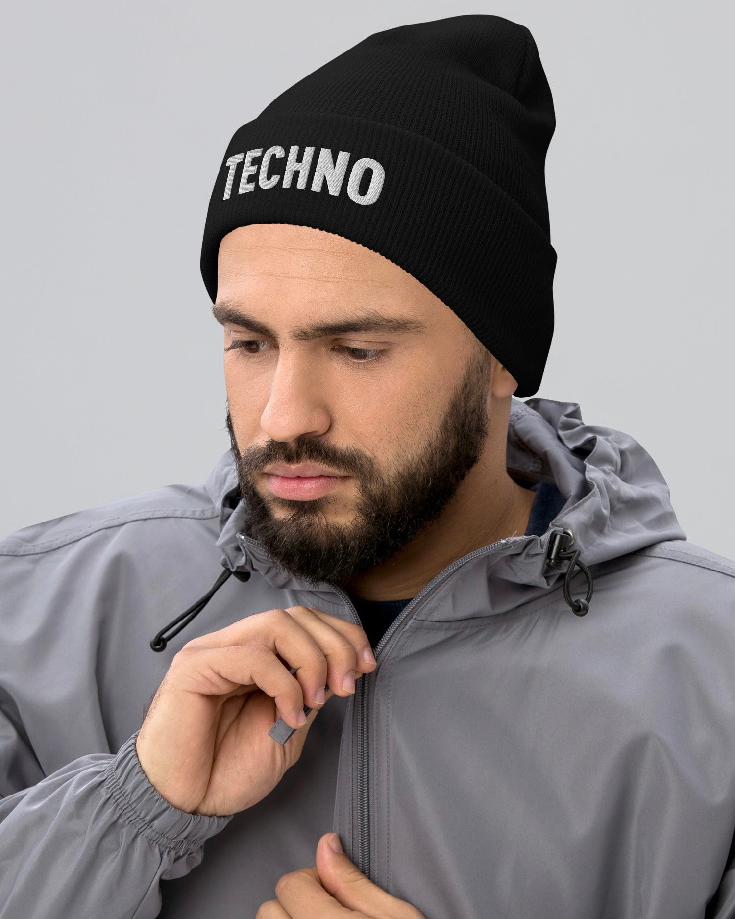 Techno Cuffed Beanie, Beanie, - One Stop Rave