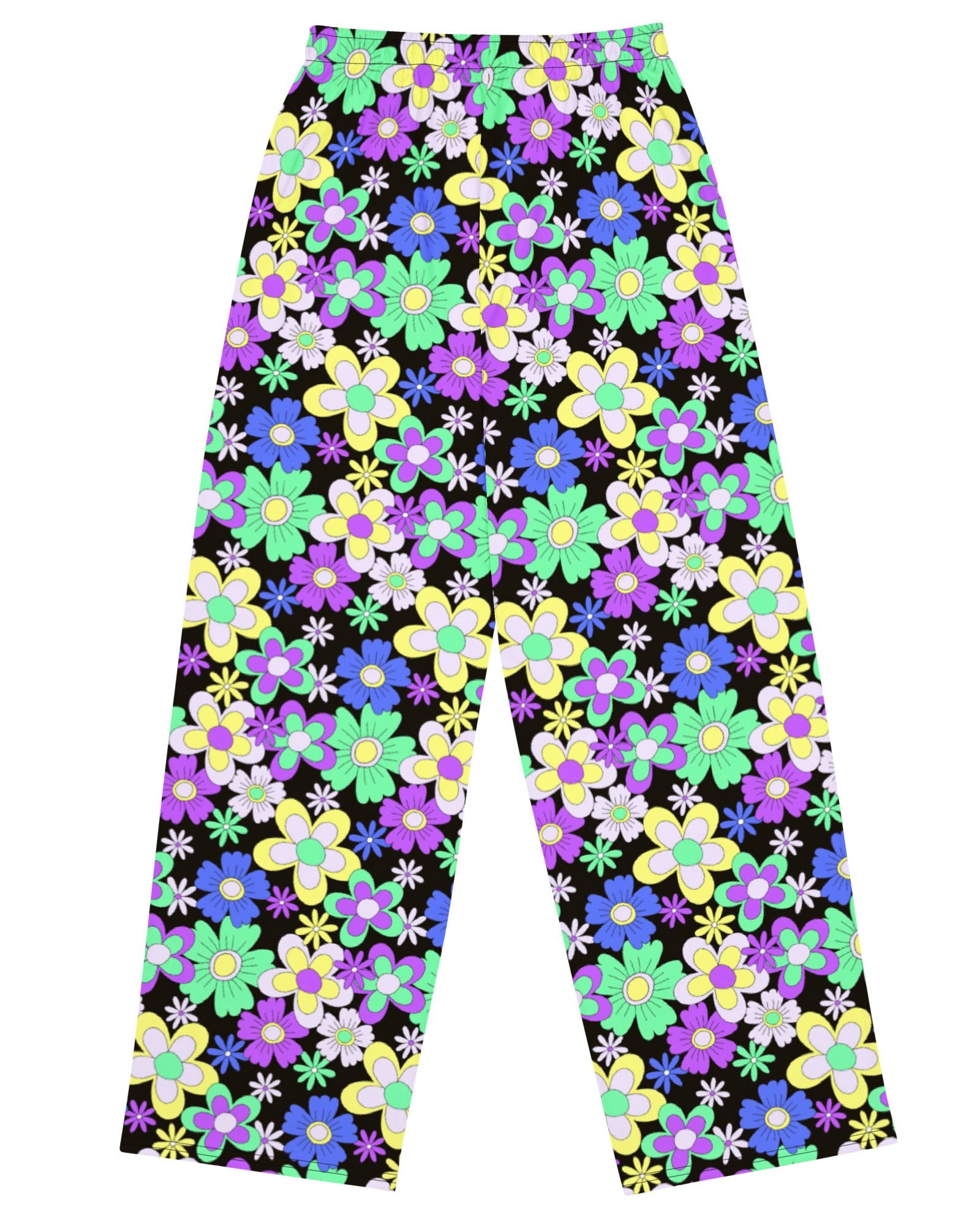 Crazy Daisy Wide Leg Pants, Wide Leg Pants, - One Stop Rave