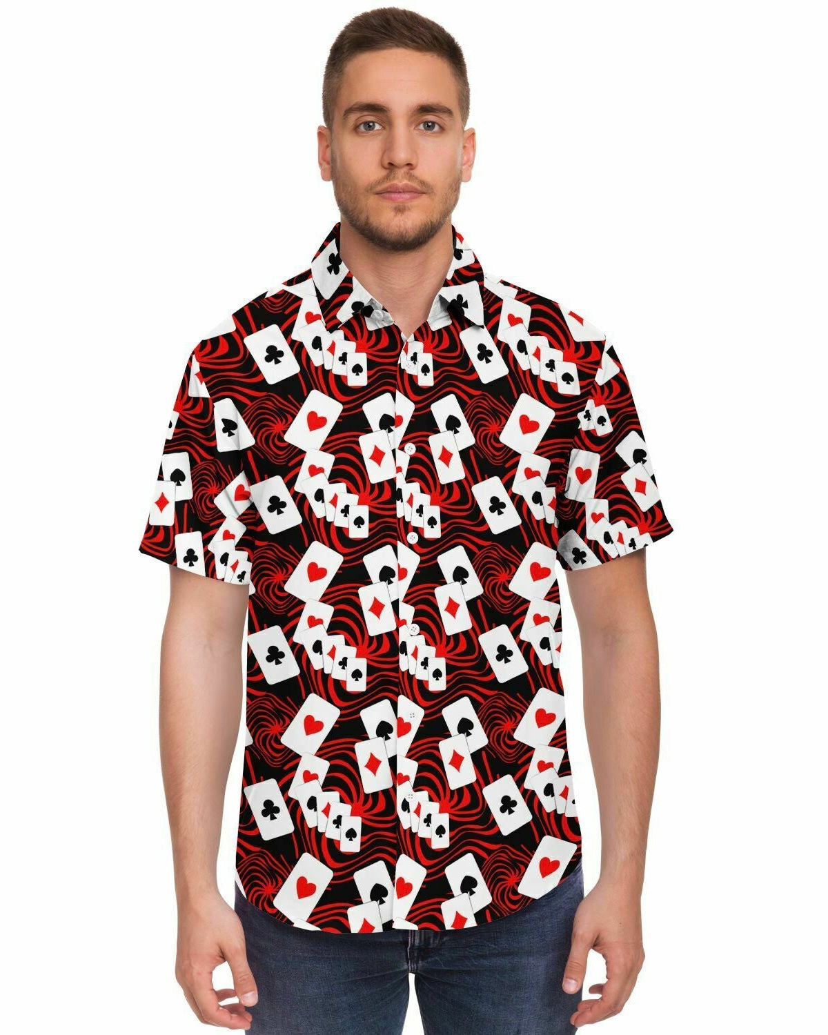 Off With Your Head Party Shirt, Short Sleeve Button Down Shirt, - One Stop Rave