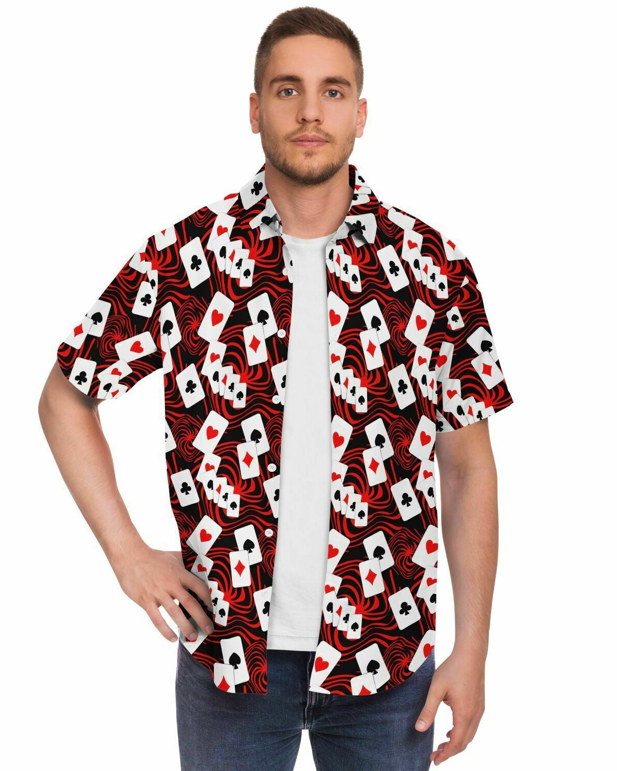 Off With Your Head Party Shirt, Short Sleeve Button Down Shirt, - One Stop Rave