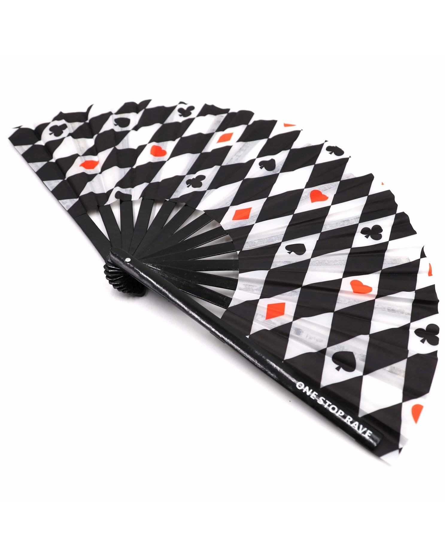 House of Cards Hand Fan, Festival Fans 13.5", - One Stop Rave