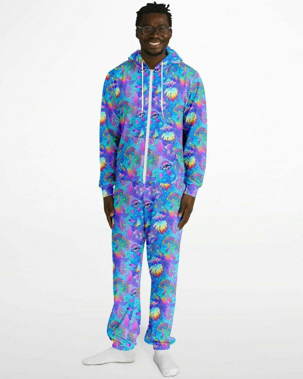 Shroomin Blue Onesie, Onesie, - One Stop Rave