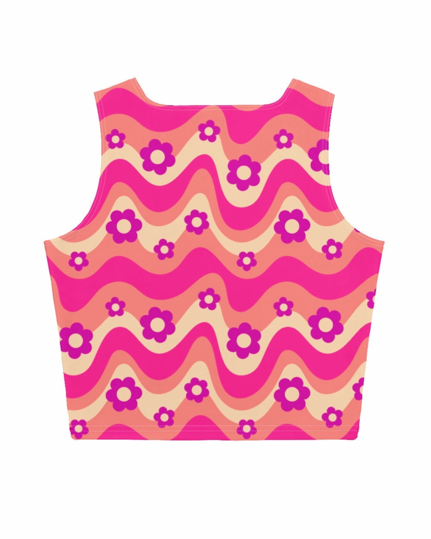 Flower Power Pink Crop Top, Crop Top, - One Stop Rave
