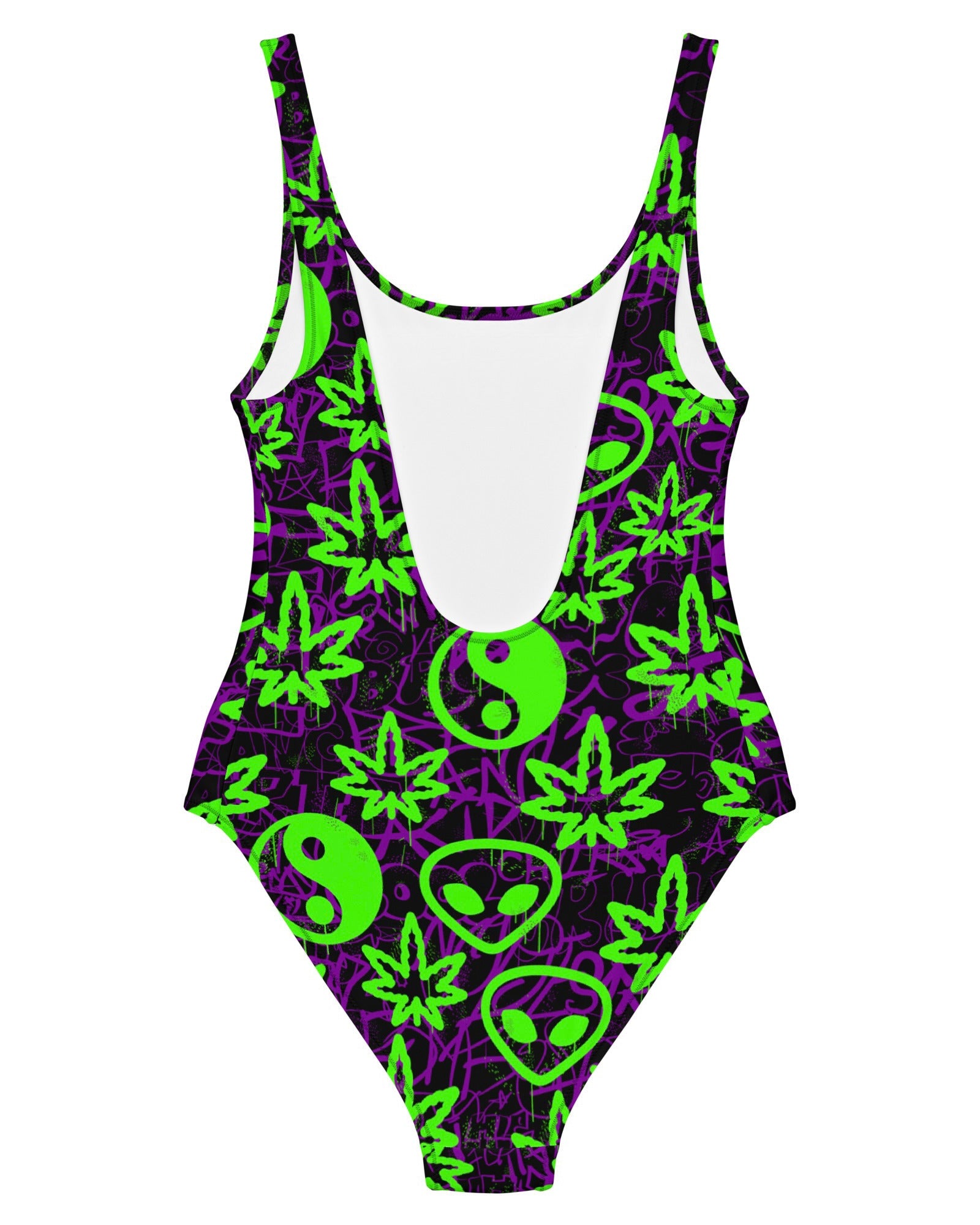Ganja Graffiti Bodysuit, Bodysuit, - One Stop Rave