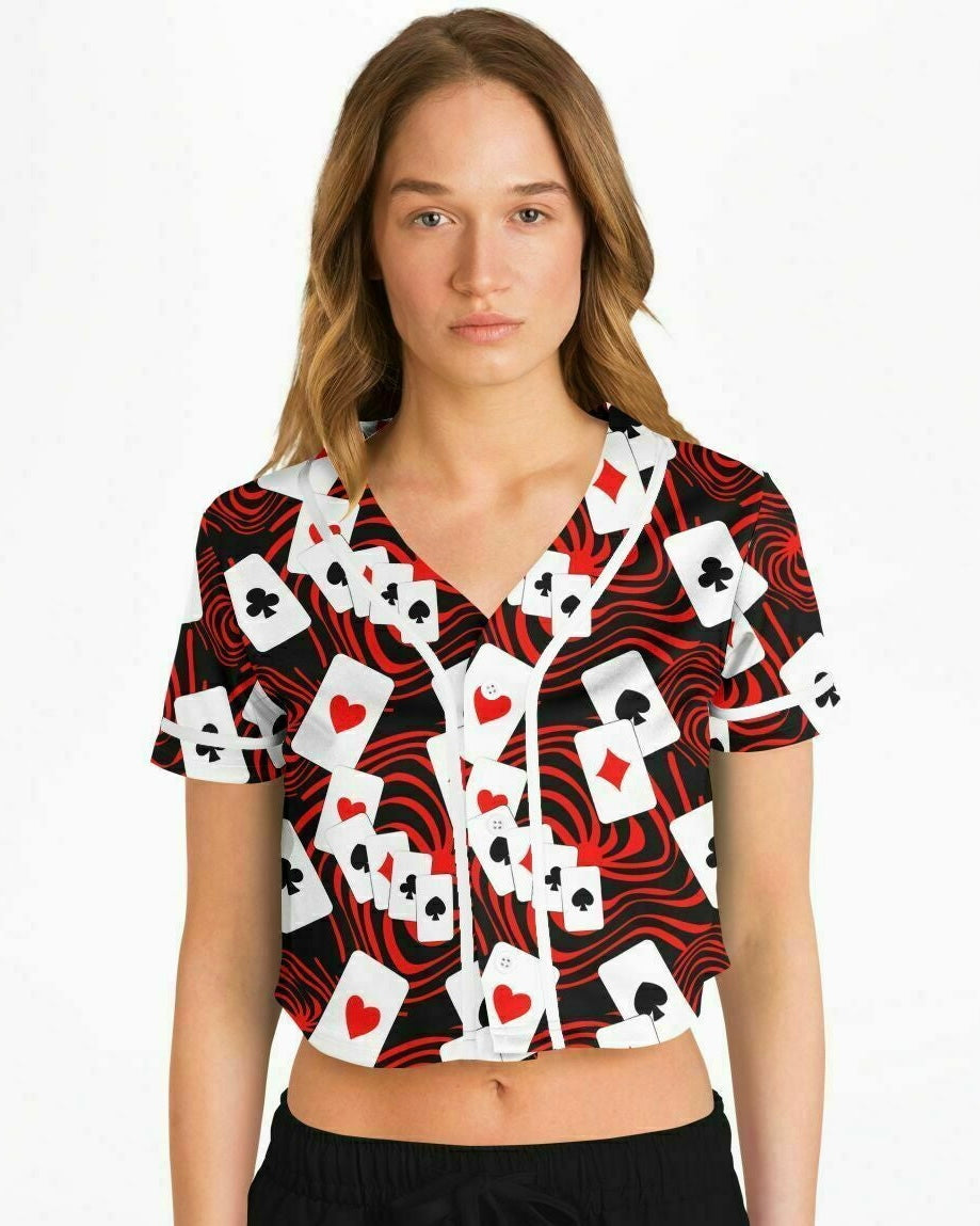 Off With Your Head Cropped Jersey, Cropped Baseball Jersey, - One Stop Rave