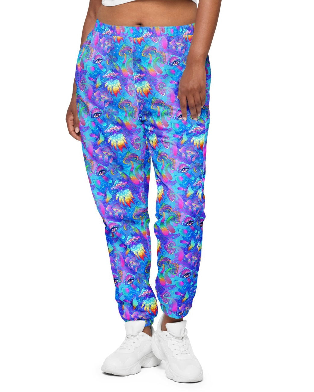 Shroomin Blue Track Pants, Track Pants, - One Stop Rave