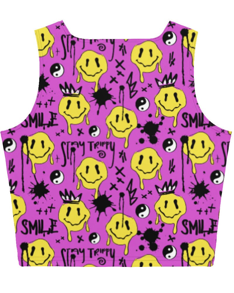 Smile Splatter Crop Top, Crop Top, - One Stop Rave