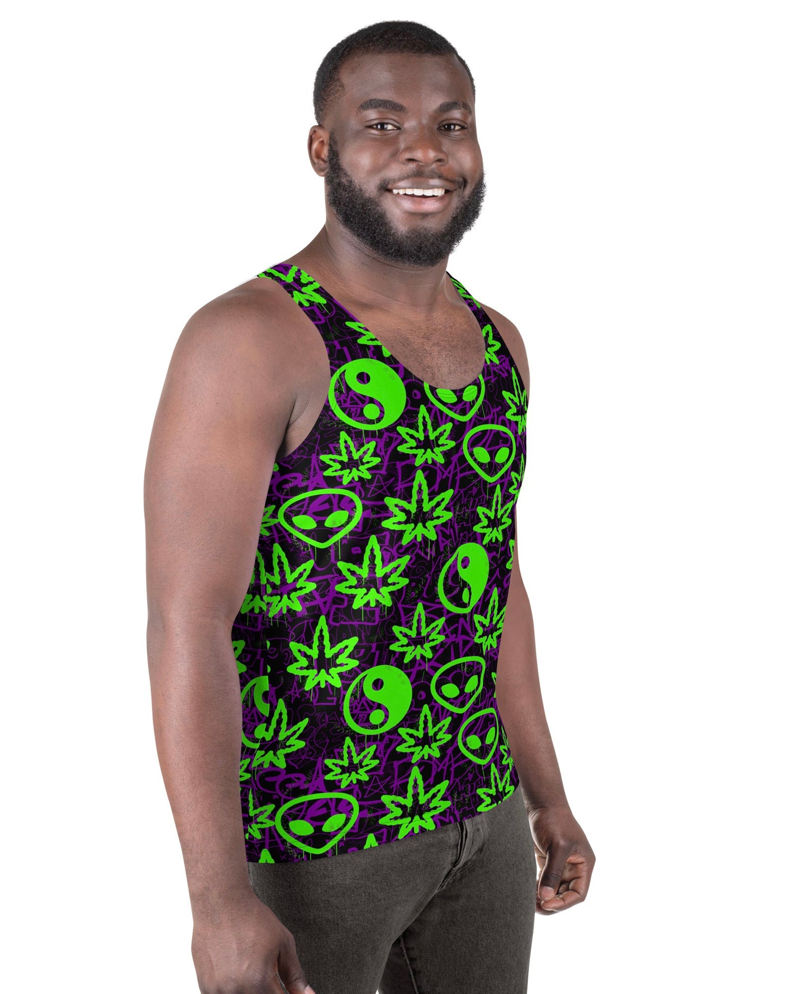 Ganja Graffiti Tank Top, Tank Top, - One Stop Rave