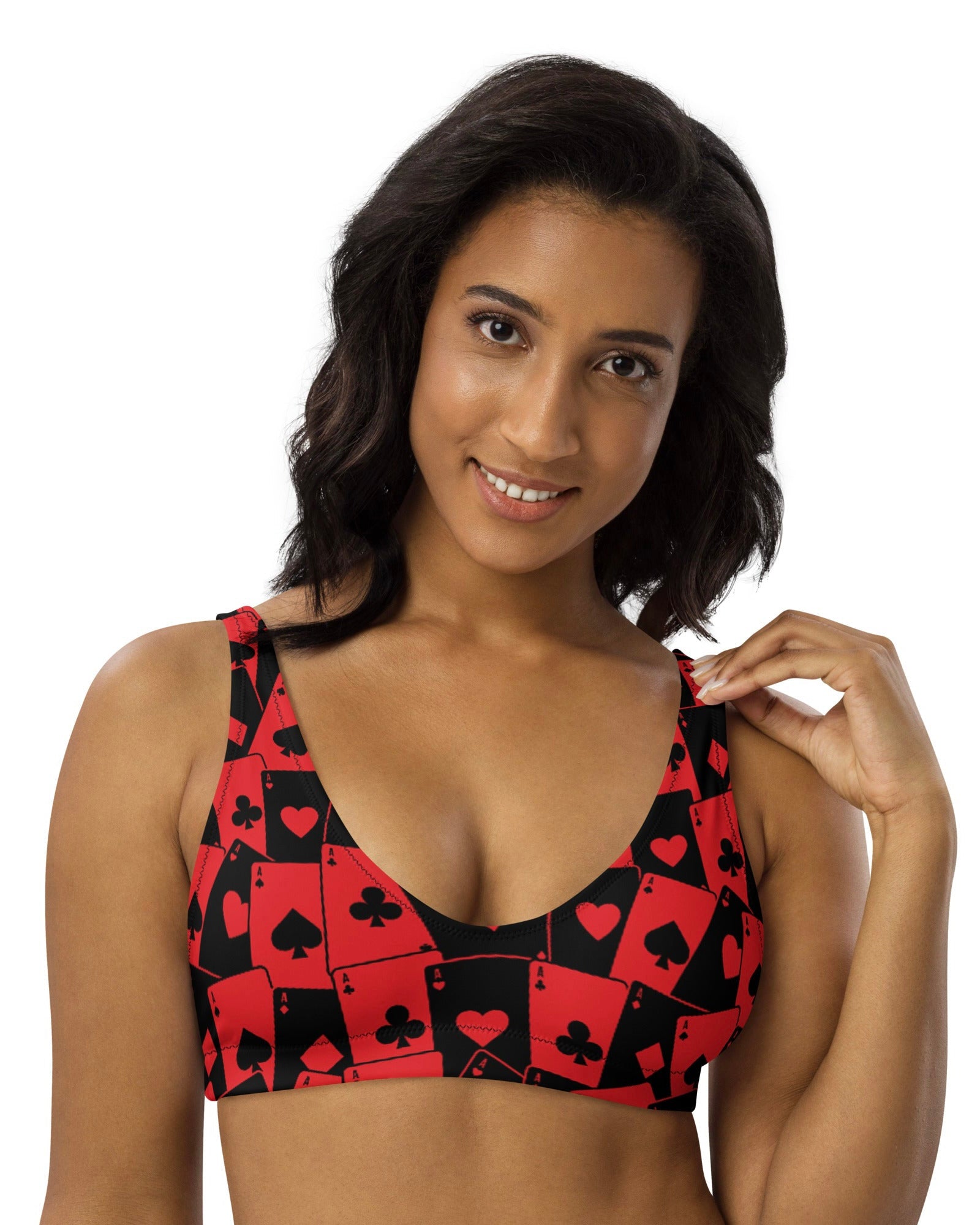 Ace Of Hearts Recycled Padded V-Top, V-Top, - One Stop Rave