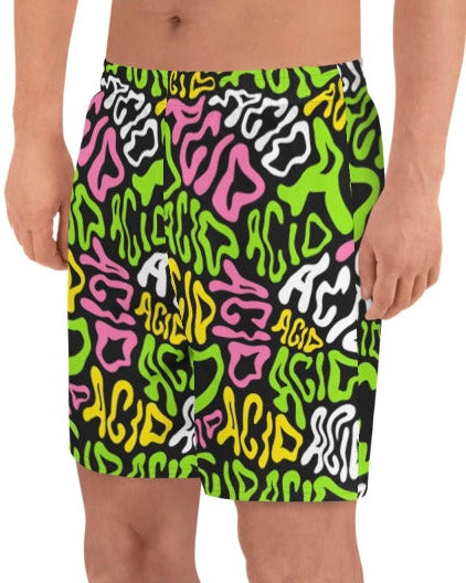 Candy Acid Recycled Athletic Shorts, Athletic Shorts, - One Stop Rave