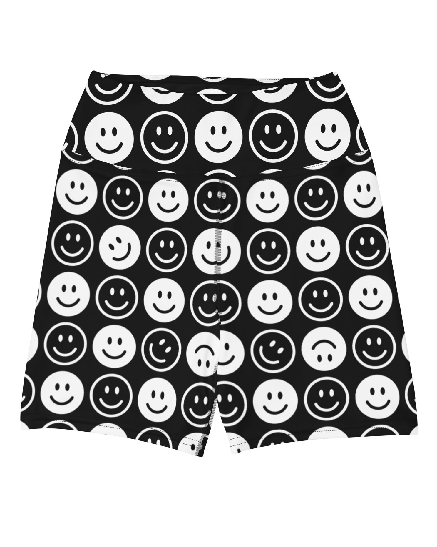 All Smiles Yoga Shorts, Yoga Shorts, - One Stop Rave