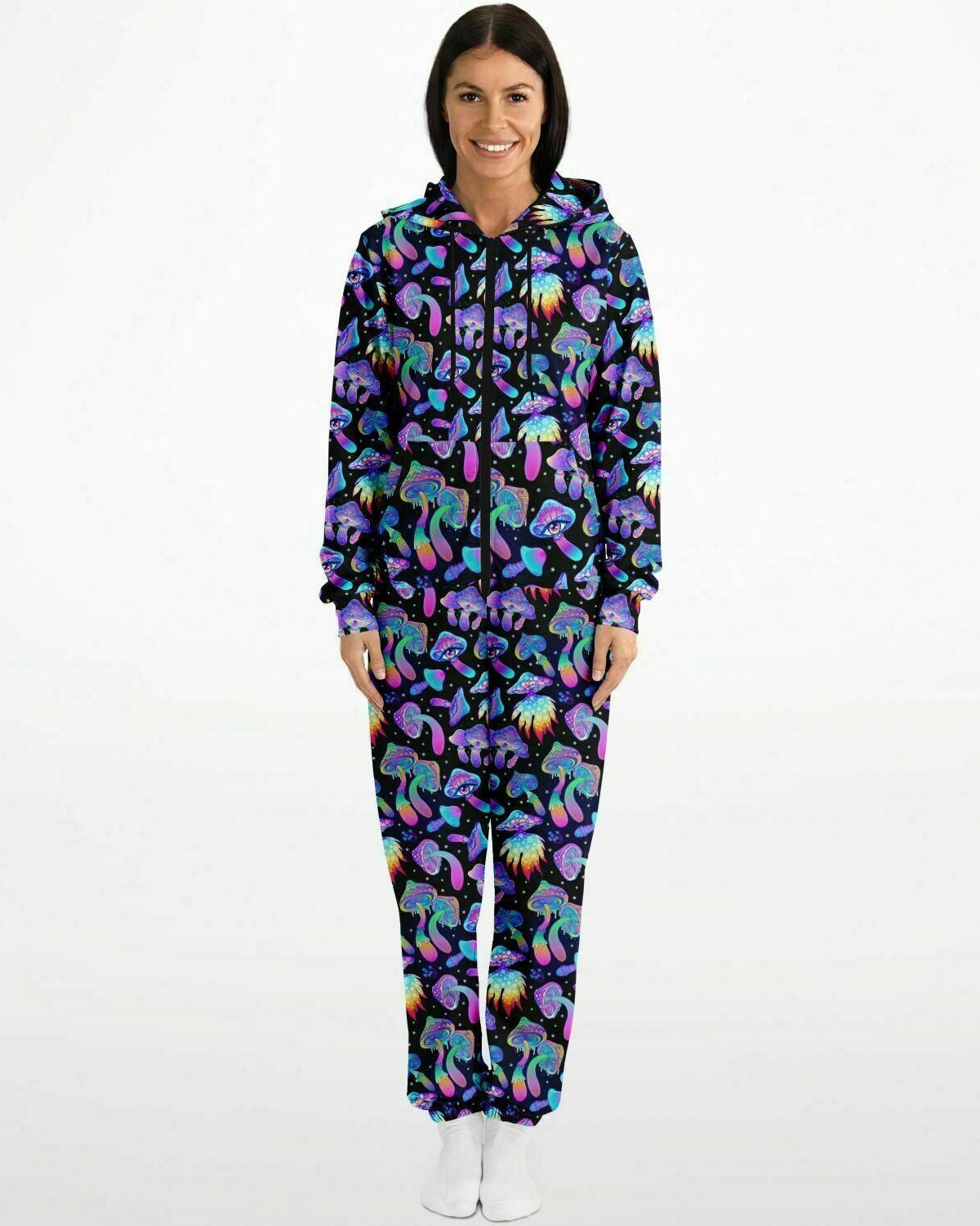 Shroomin Black Onesie, Onesie, - One Stop Rave