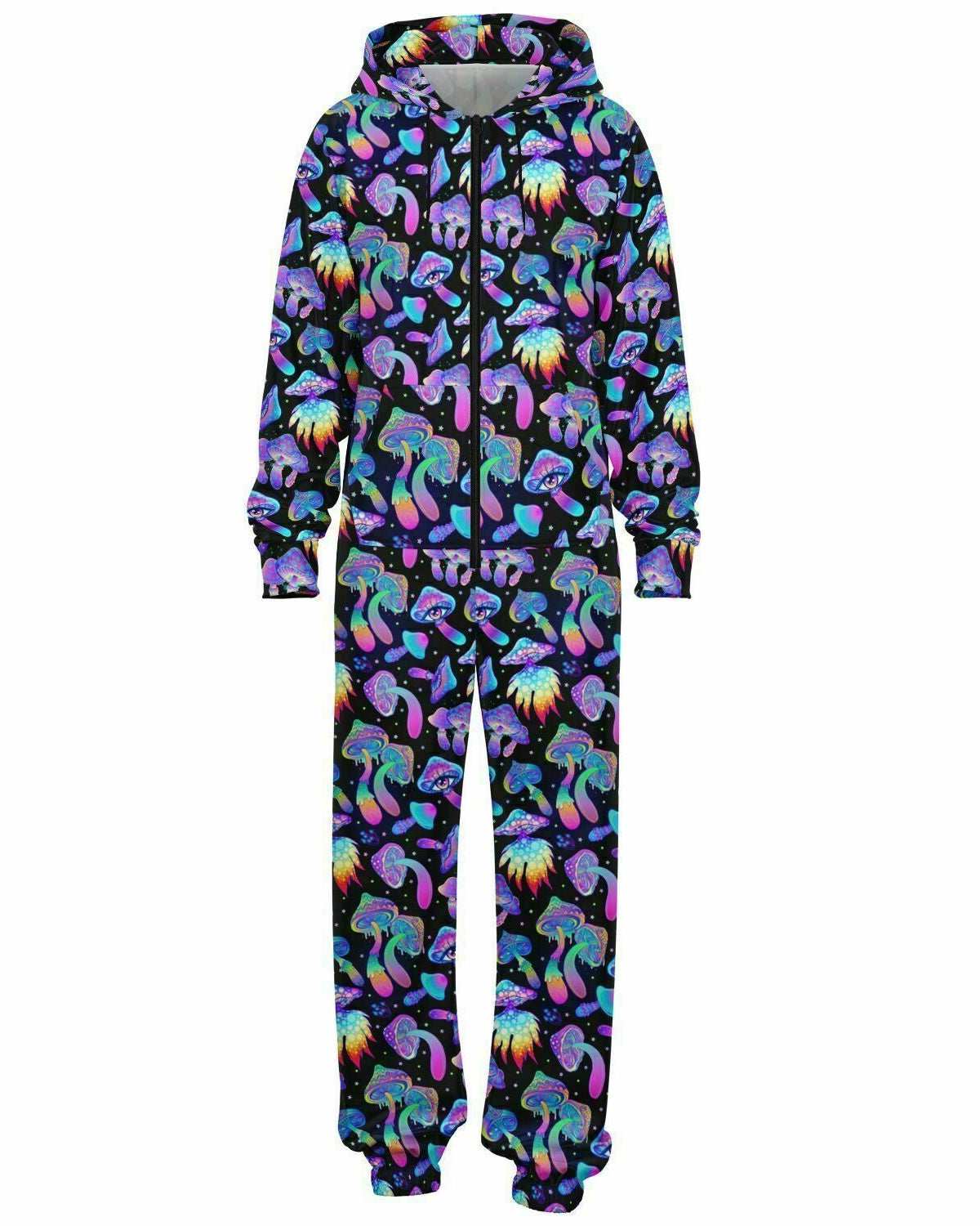 Shroomin Black Onesie, Onesie, - One Stop Rave