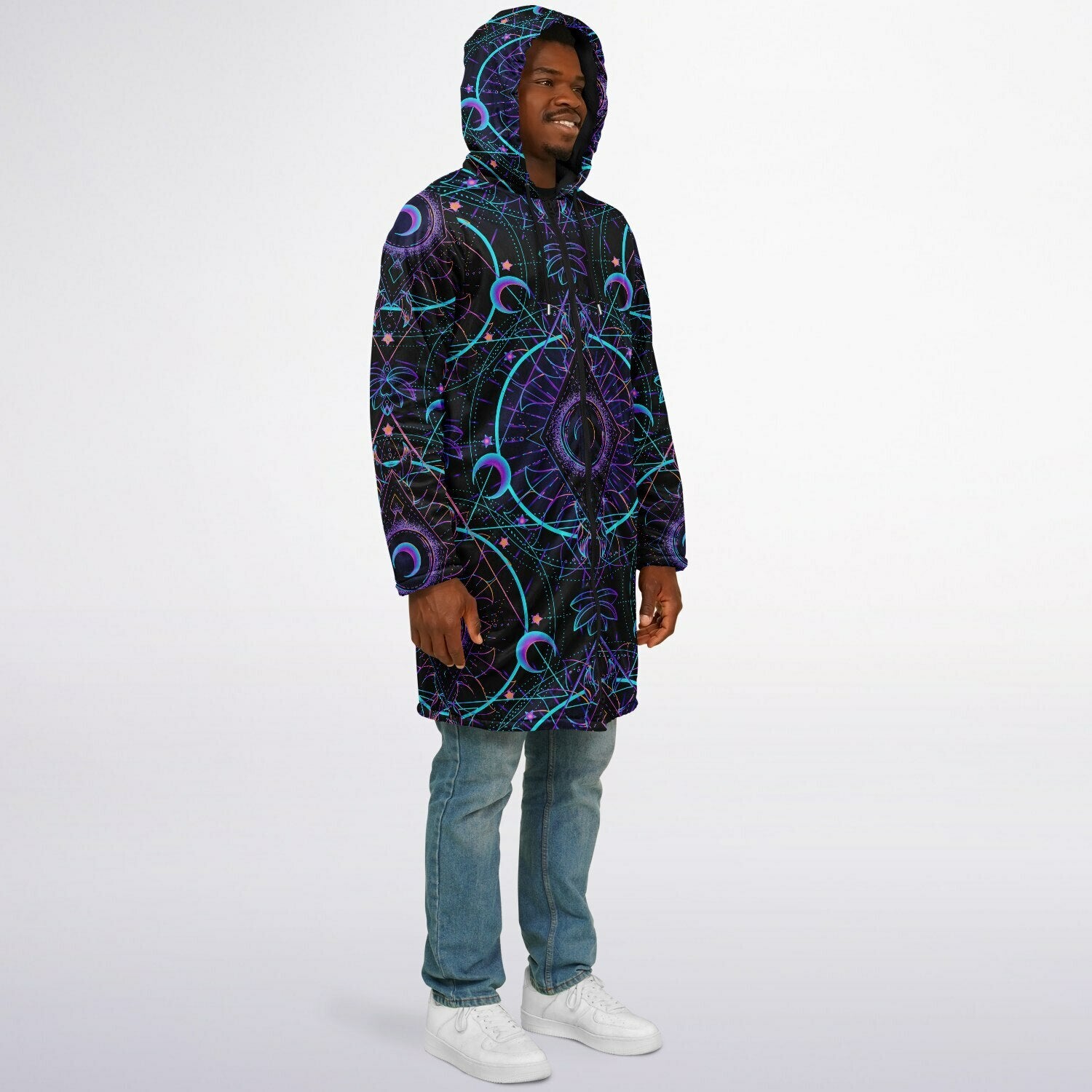 Mushroom Astrology Zipper Plush Cloak