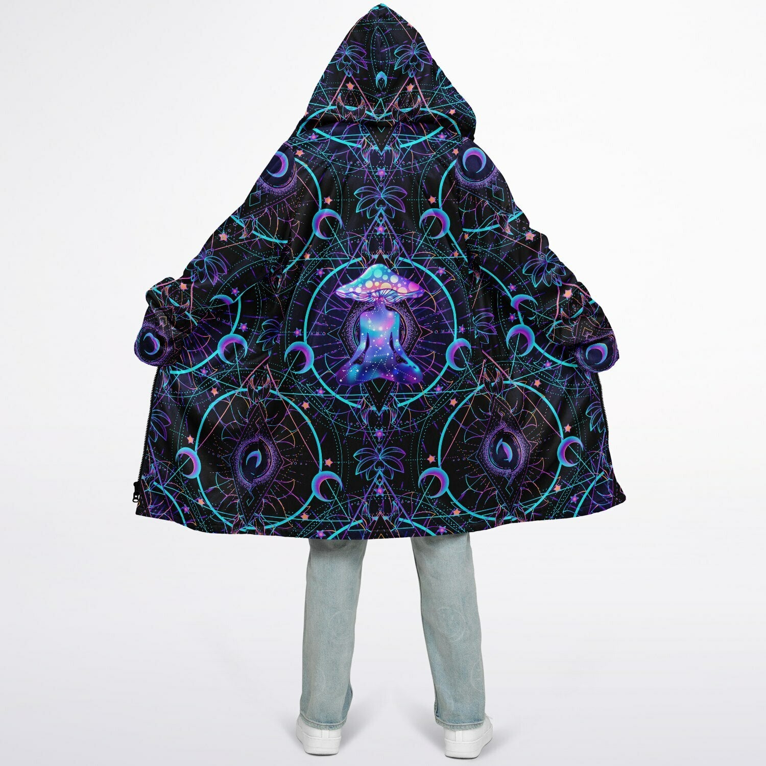 Mushroom Astrology Zipper Plush Cloak