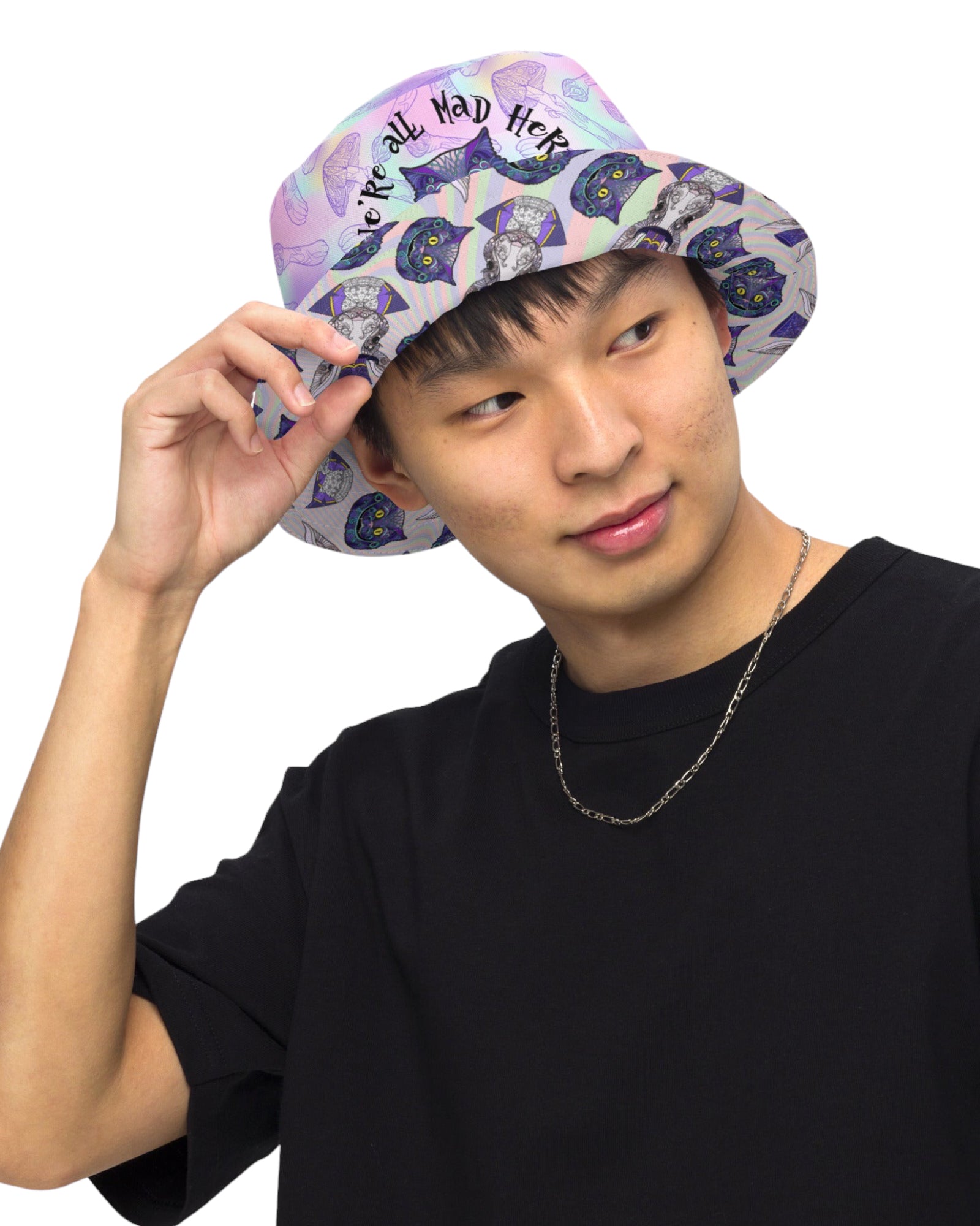Mad Catter / Down The Rabbit Hole Reversible Bucket Hat
