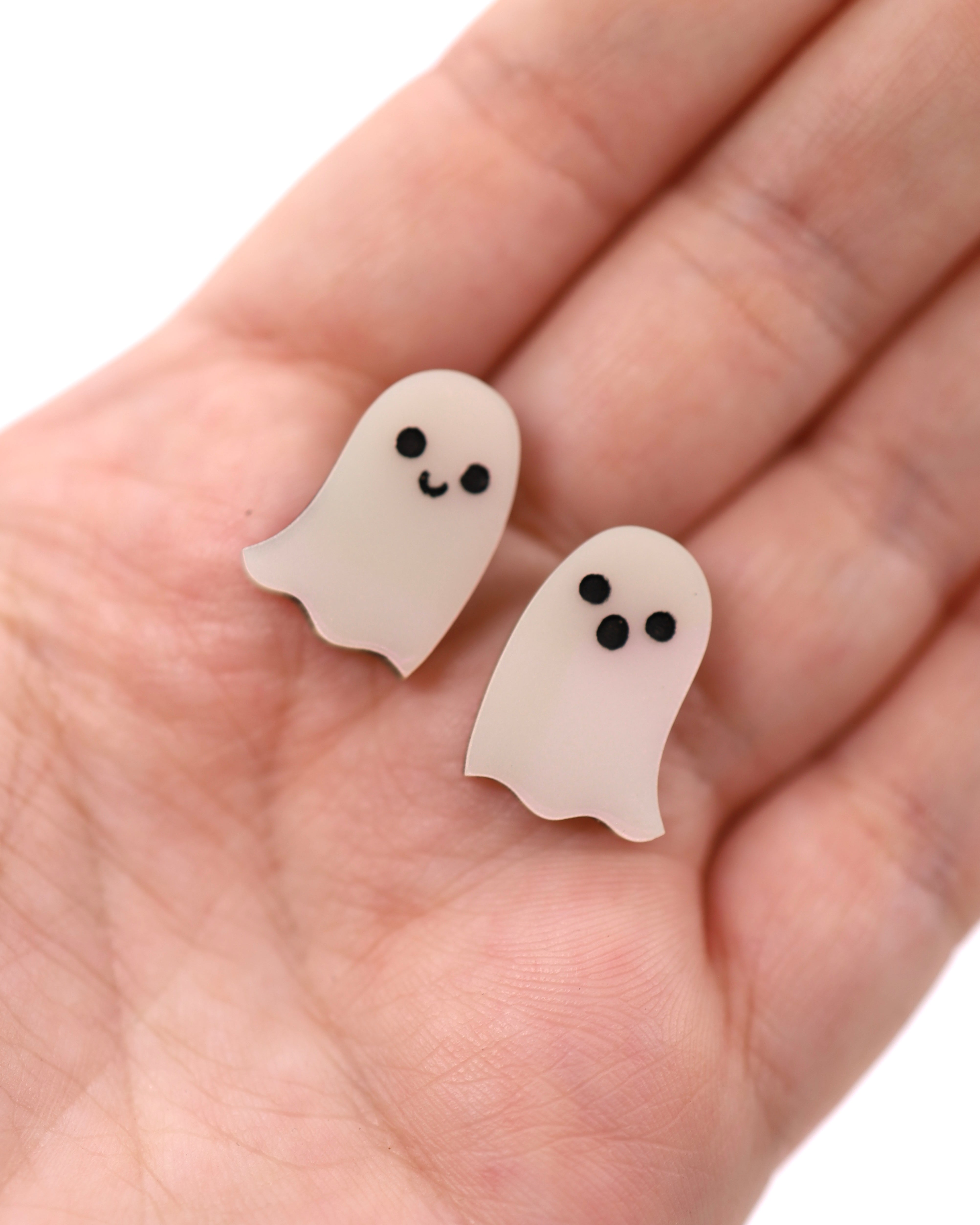 Halloween Clay Earrings | Cute Ghost Polymer Clay Earrings | Pumpkin Earrings | Halloween Jewelry |kawaii Halloween Earrings |Ghost Earrings