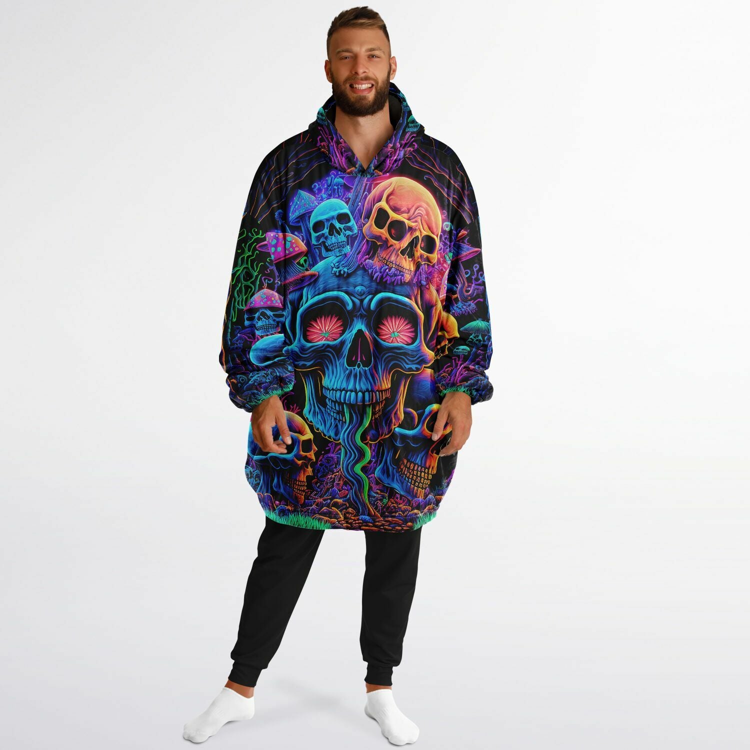 Sweat à capuche psychédélique Skull Sanctuary Cloud