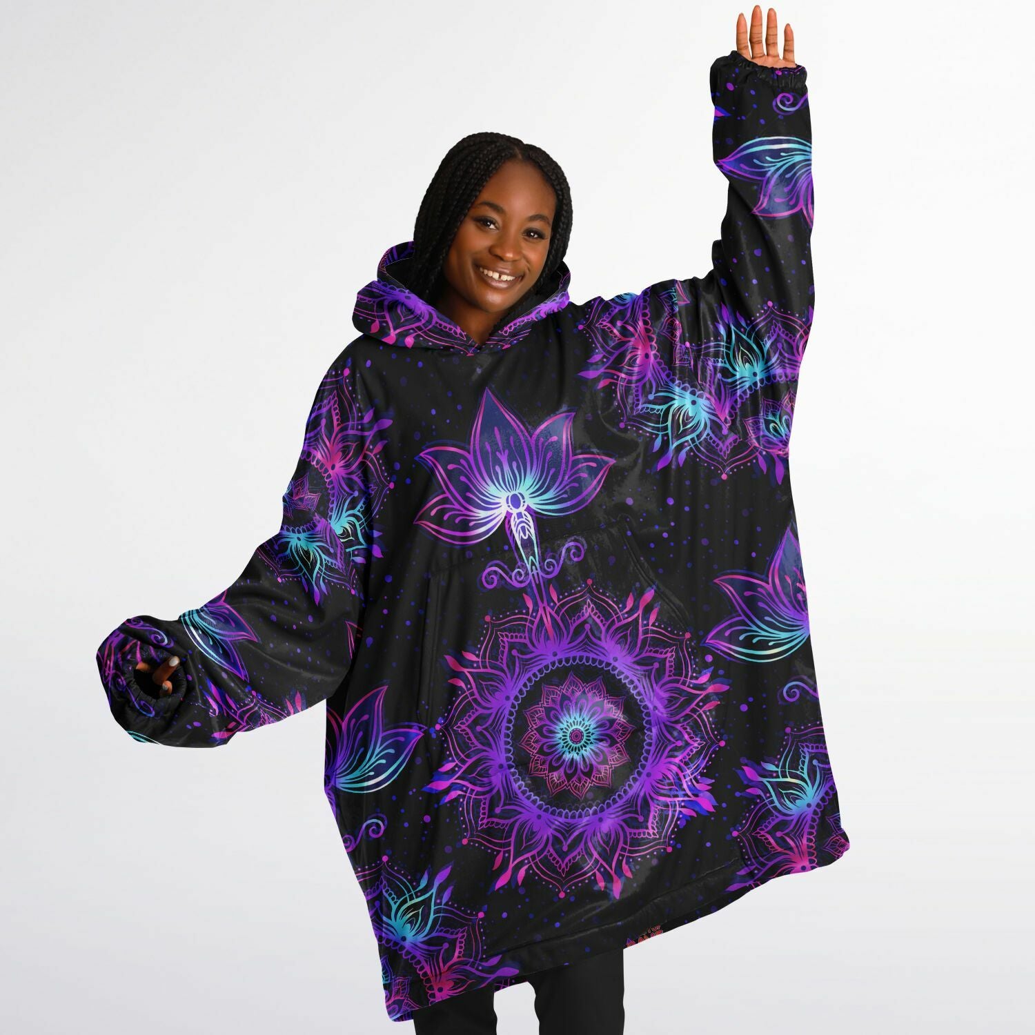 Starlight Mandala Cloud Hoodie | Festival Oversized Blanket Hoodie