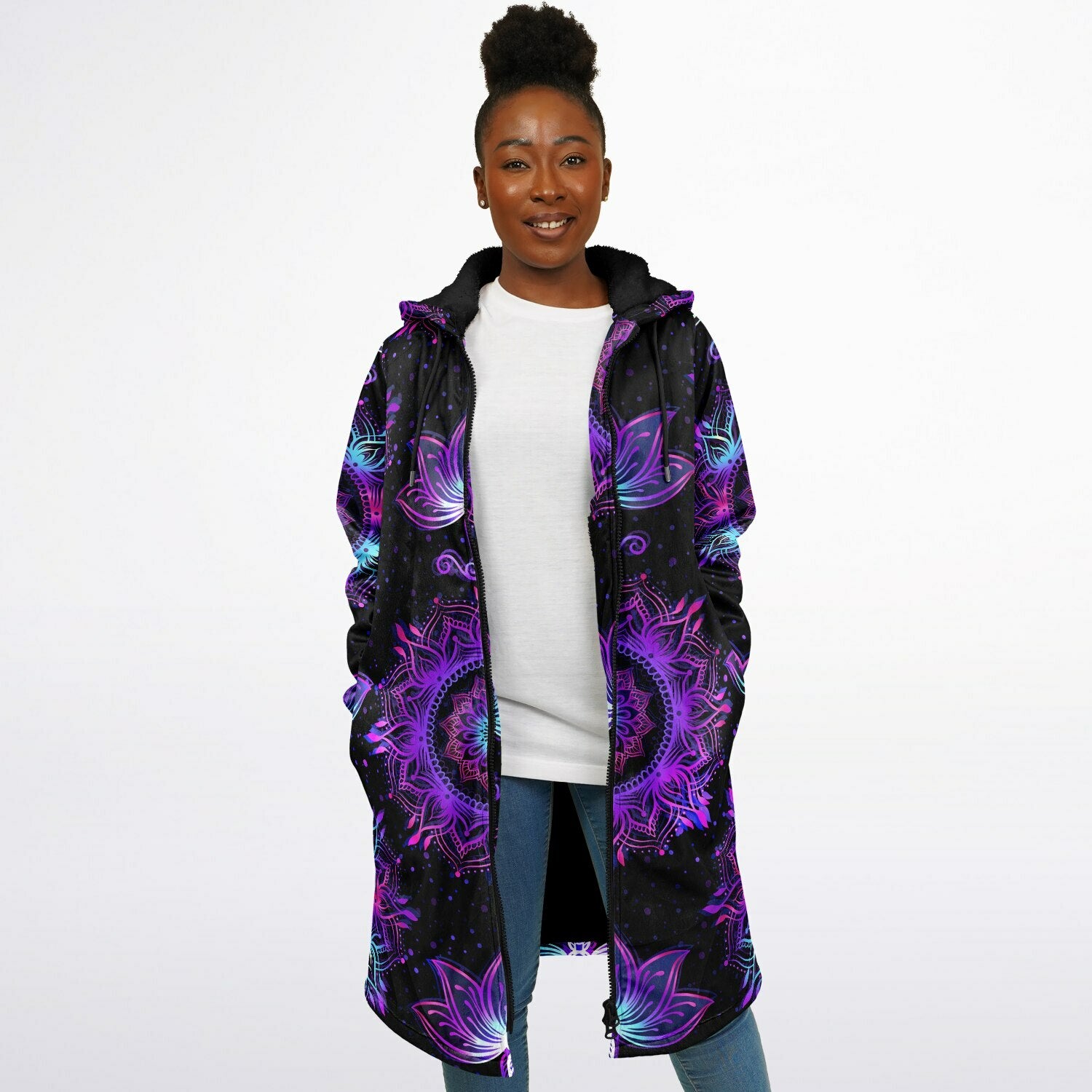 Starlight Mandala Zipper Plush Cloak