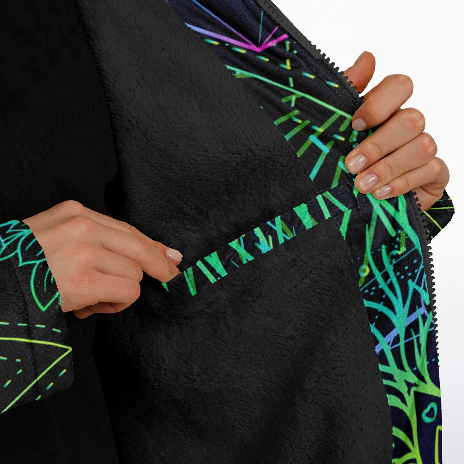 Tranquility Zipper Plush Cloak