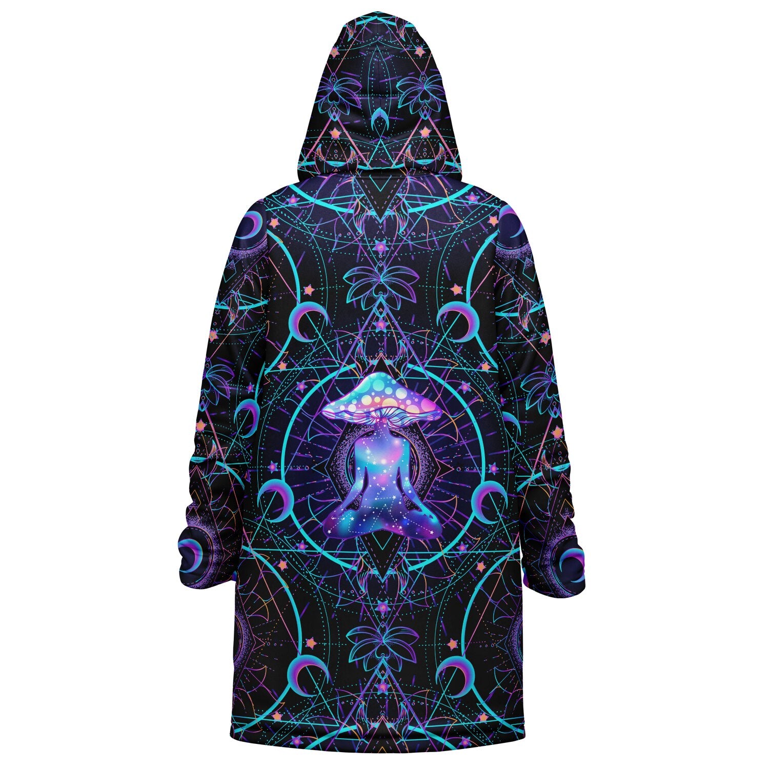 Mushroom Astrology Zipper Plush Cloak