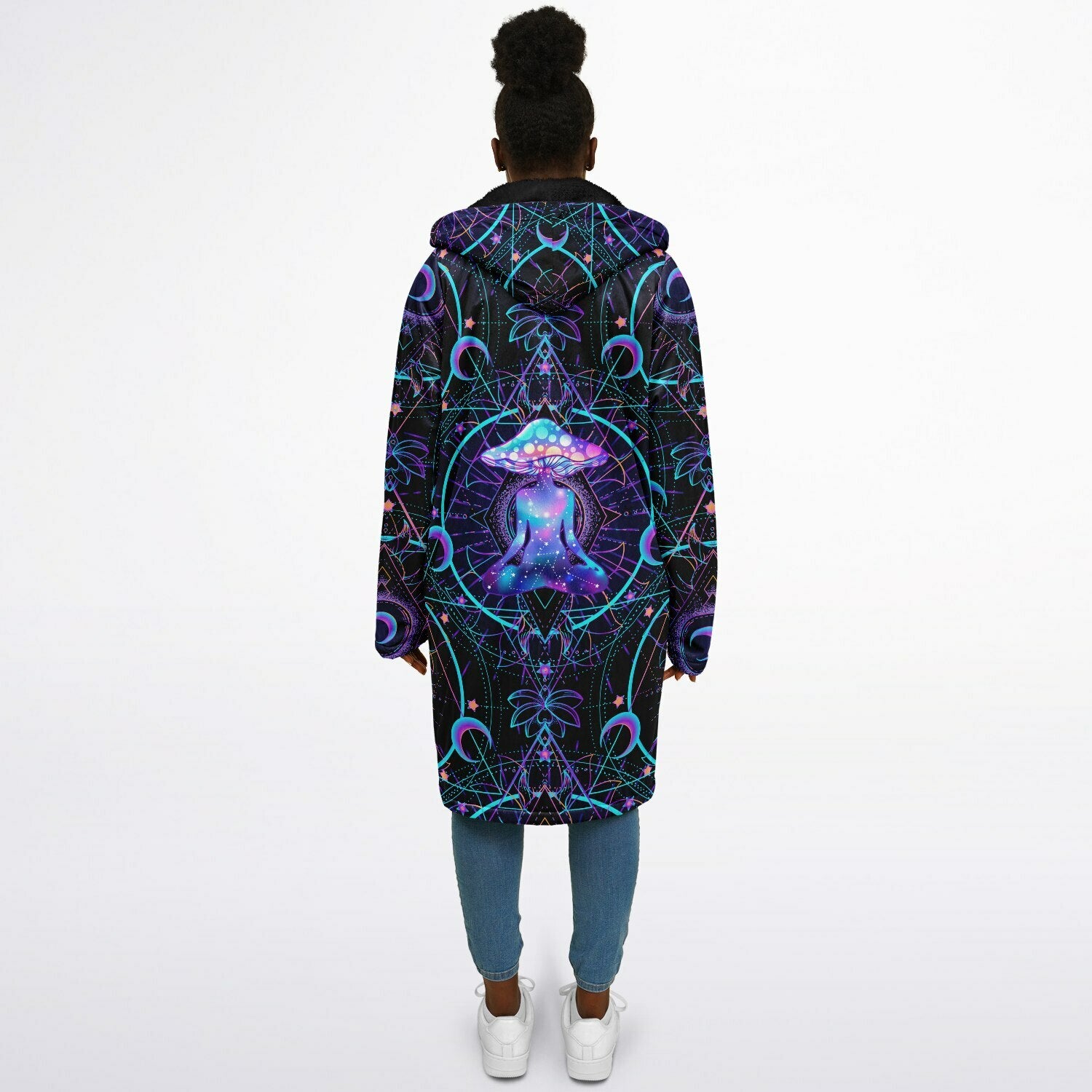 Mushroom Astrology Zipper Plush Cloak