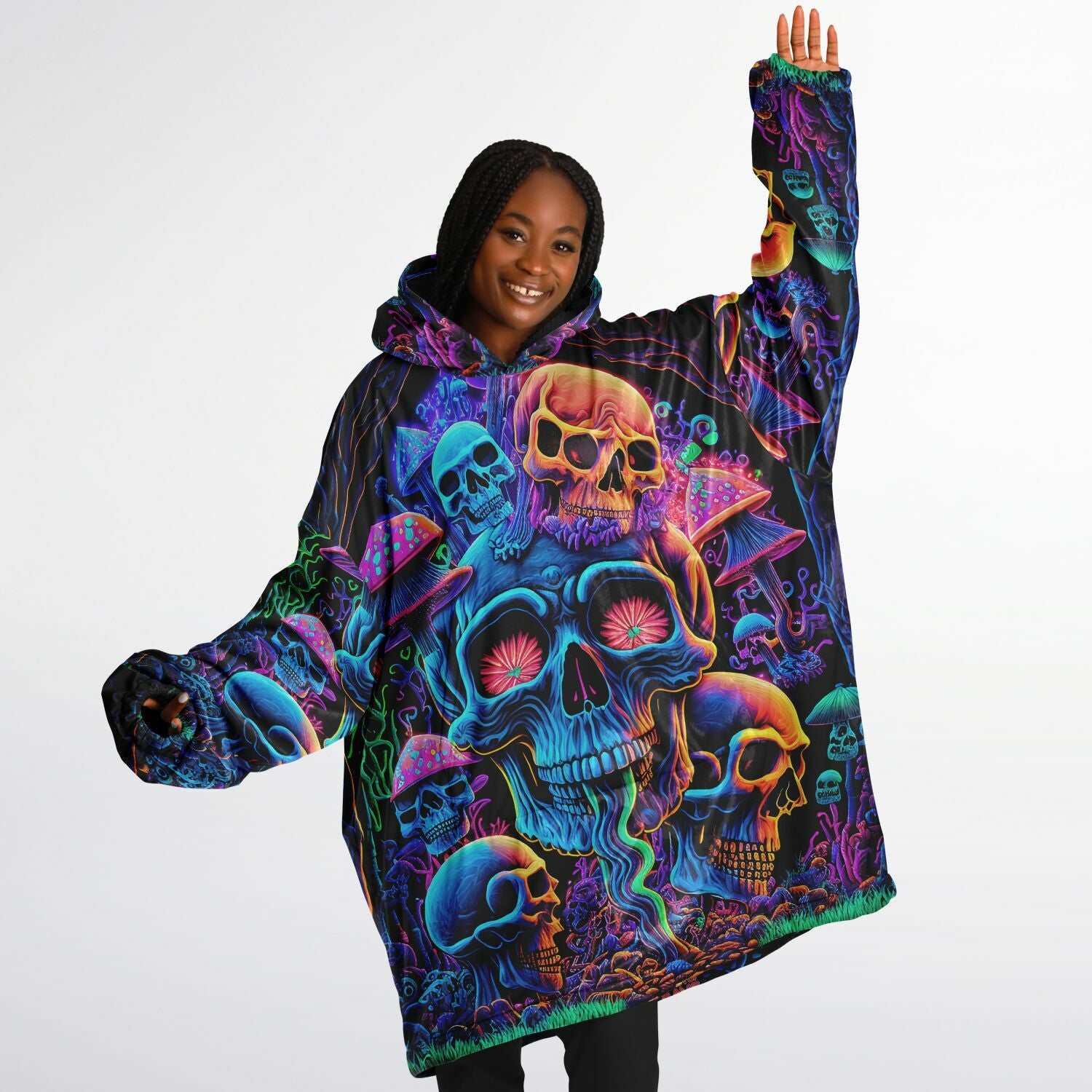 Sweat à capuche psychédélique Skull Sanctuary Cloud