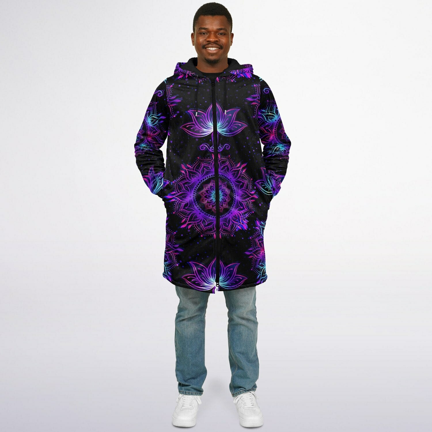 Starlight Mandala Zipper Plush Cloak