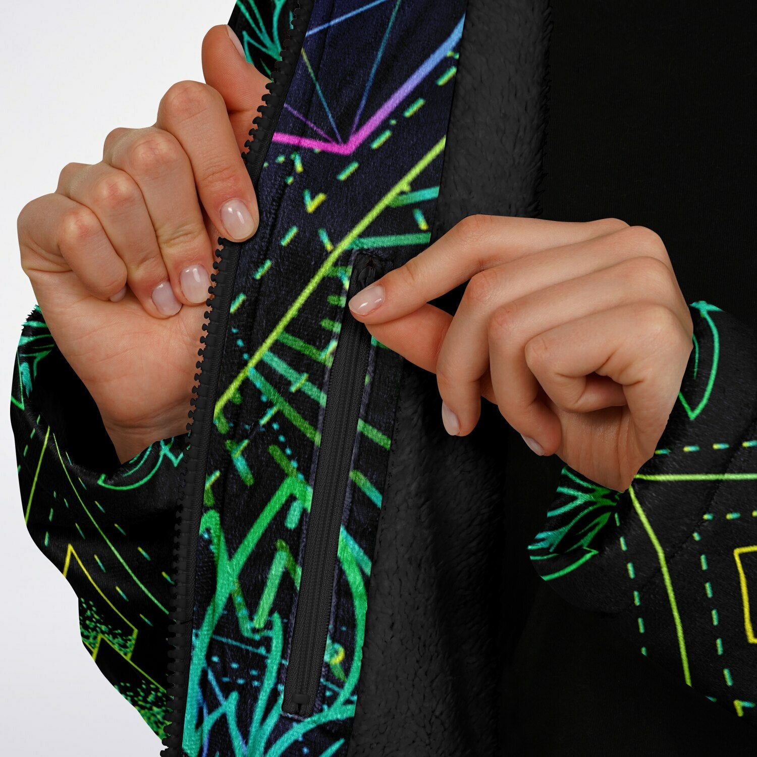 Tranquility Zipper Plush Cloak