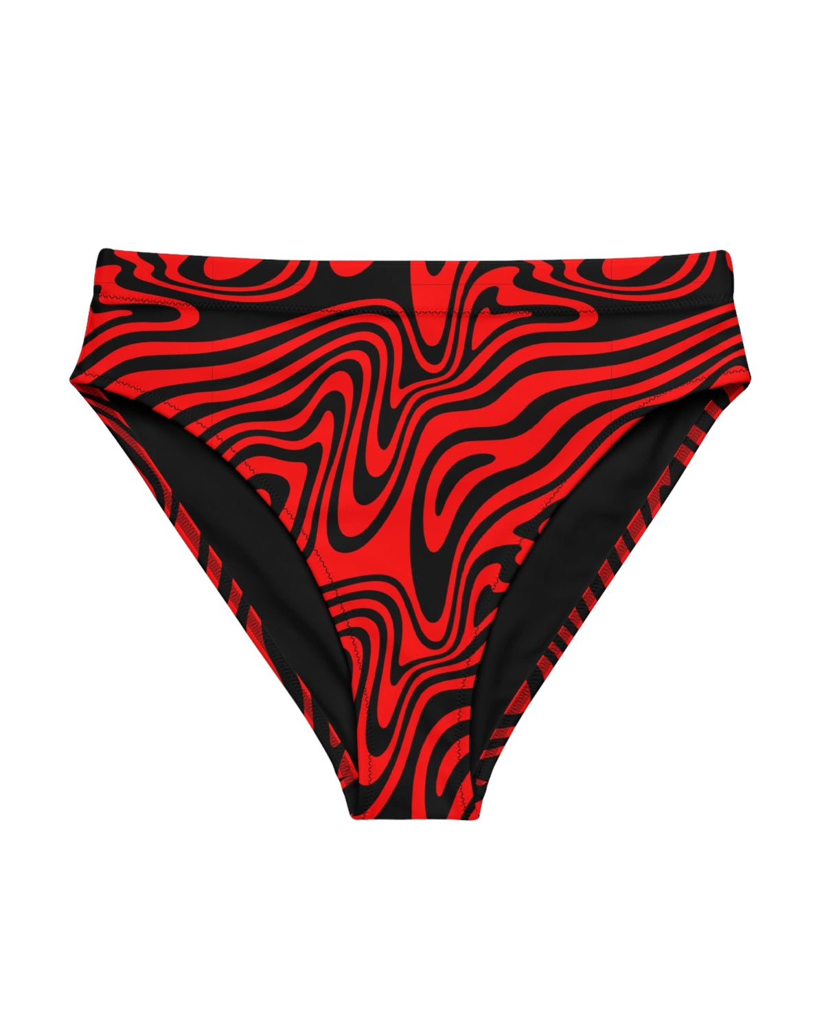 Hypnotic High Waisted Bottoms | Red & Black High Waisted Rave Bottoms