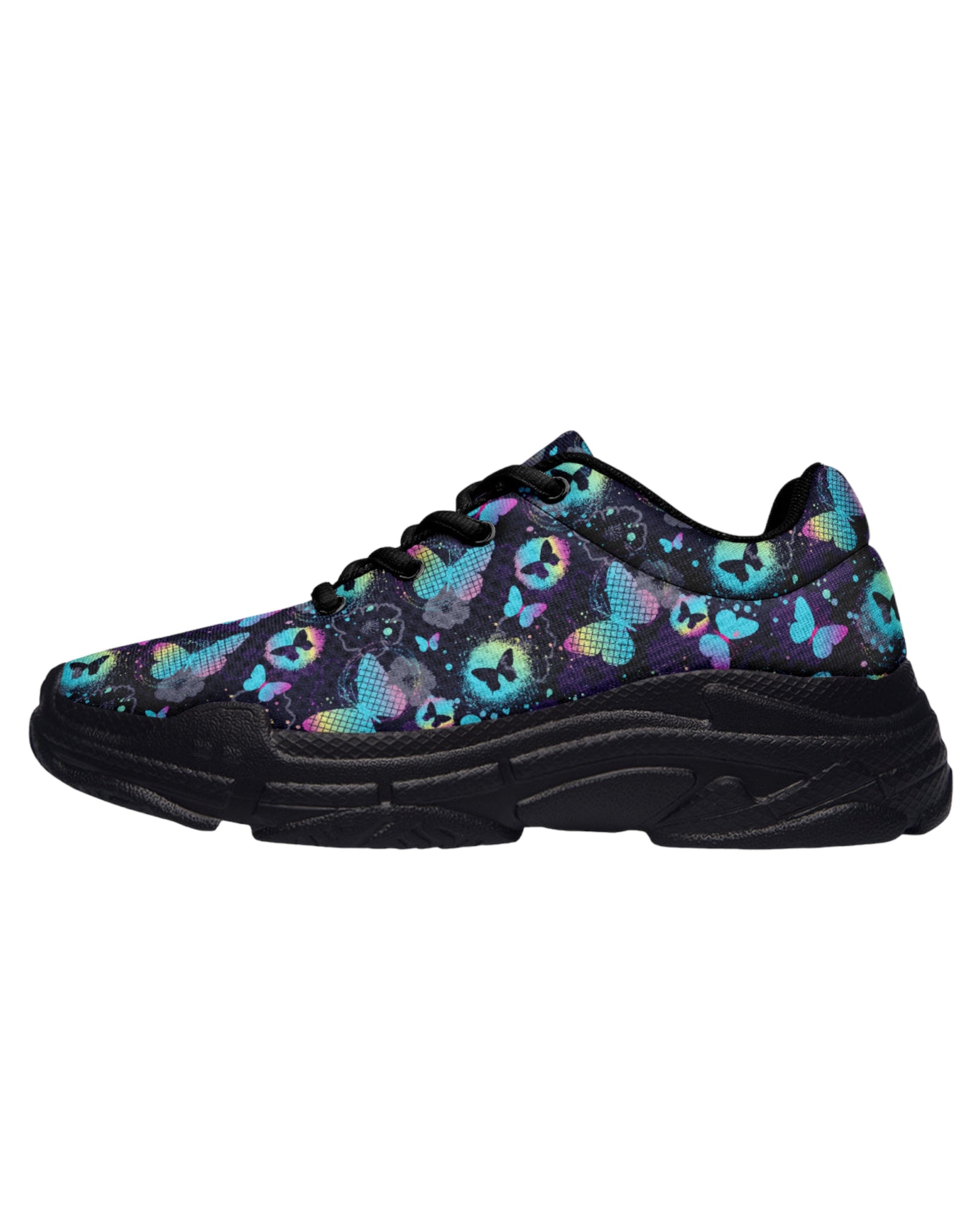 Painted Butterfly Chunky Festival Sneakers