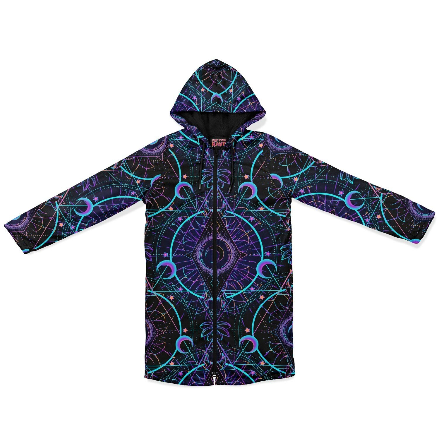 Mushroom Astrology Zipper Plush Cloak