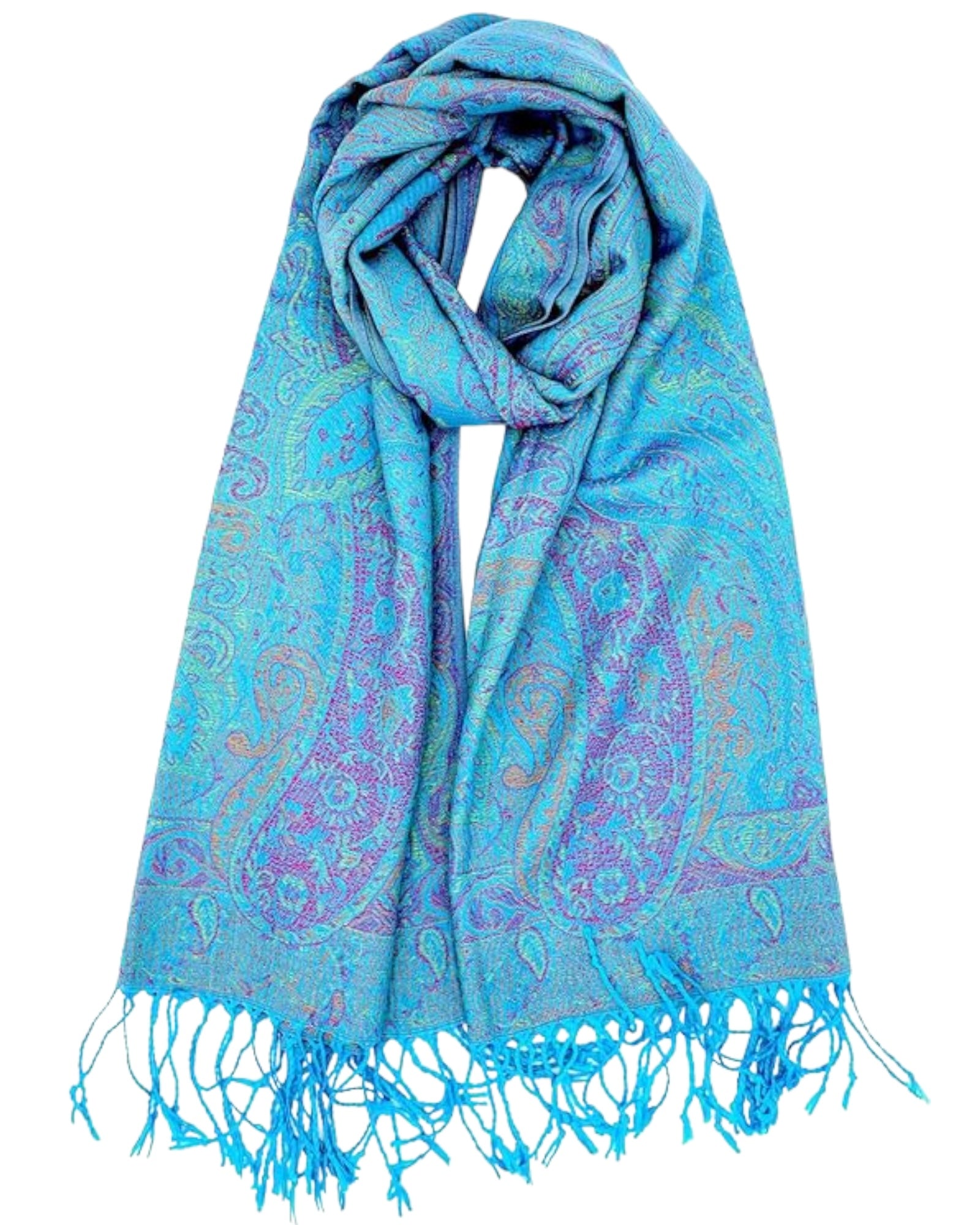 Blue Paisley Rave Pashmina | Festival Pashmina | Rave Scarf