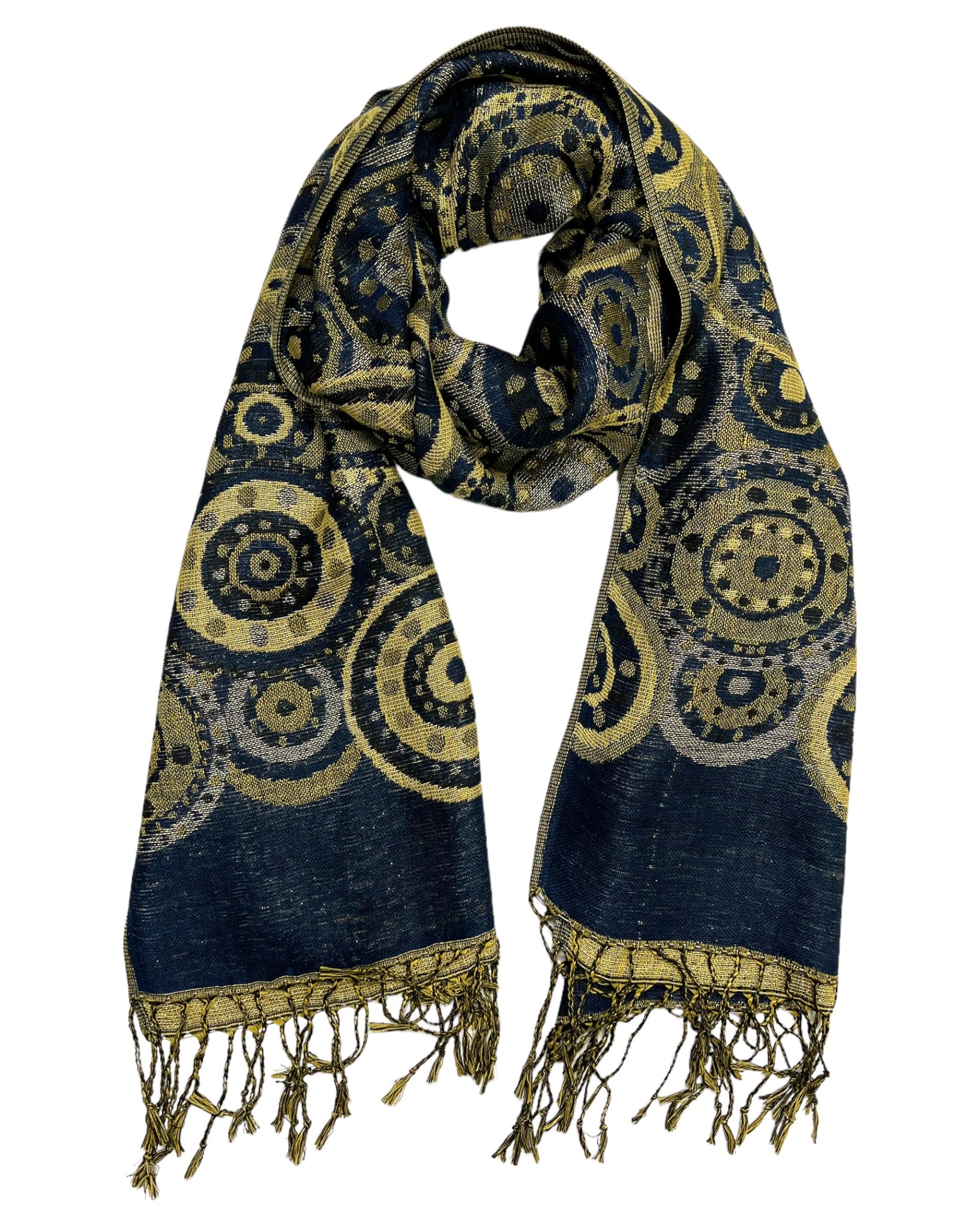 Blue Swirl Reversible Rave Pashmina