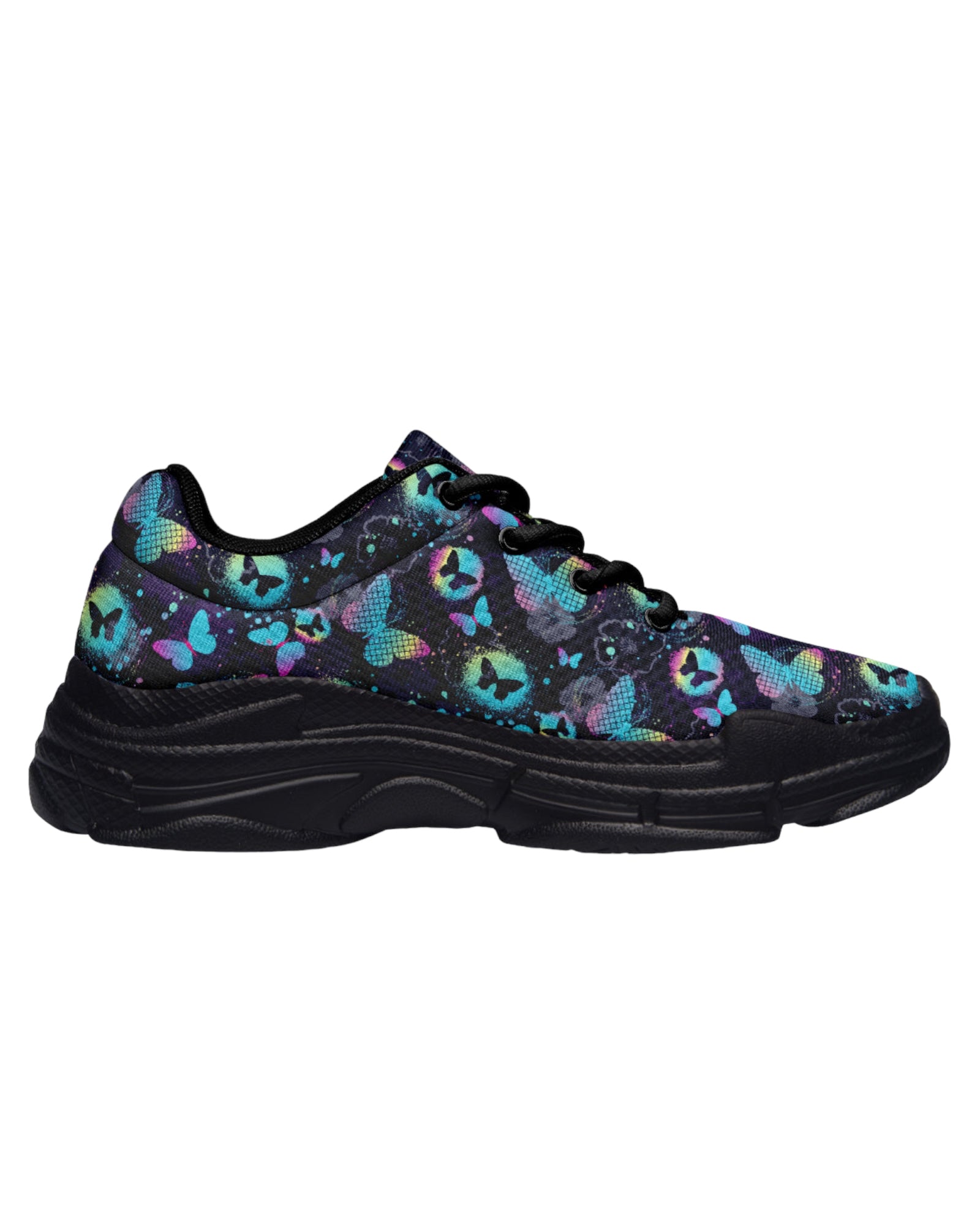 Painted Butterfly Chunky Festival Sneakers