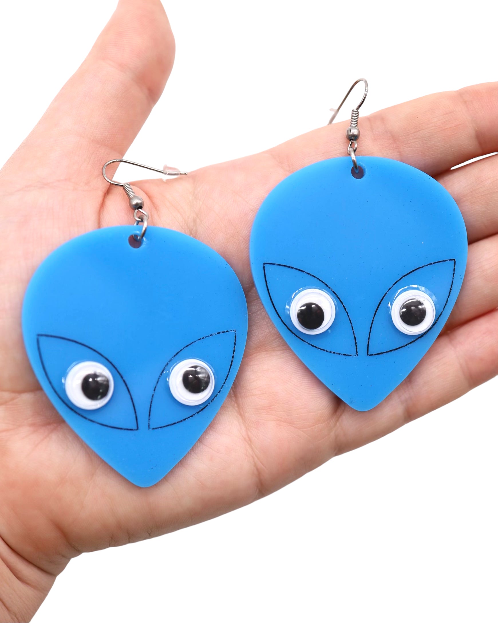 Googly Eye Finger Puppet Earrings - Choose Your Color, Steal The Show | One Stop Rave Red