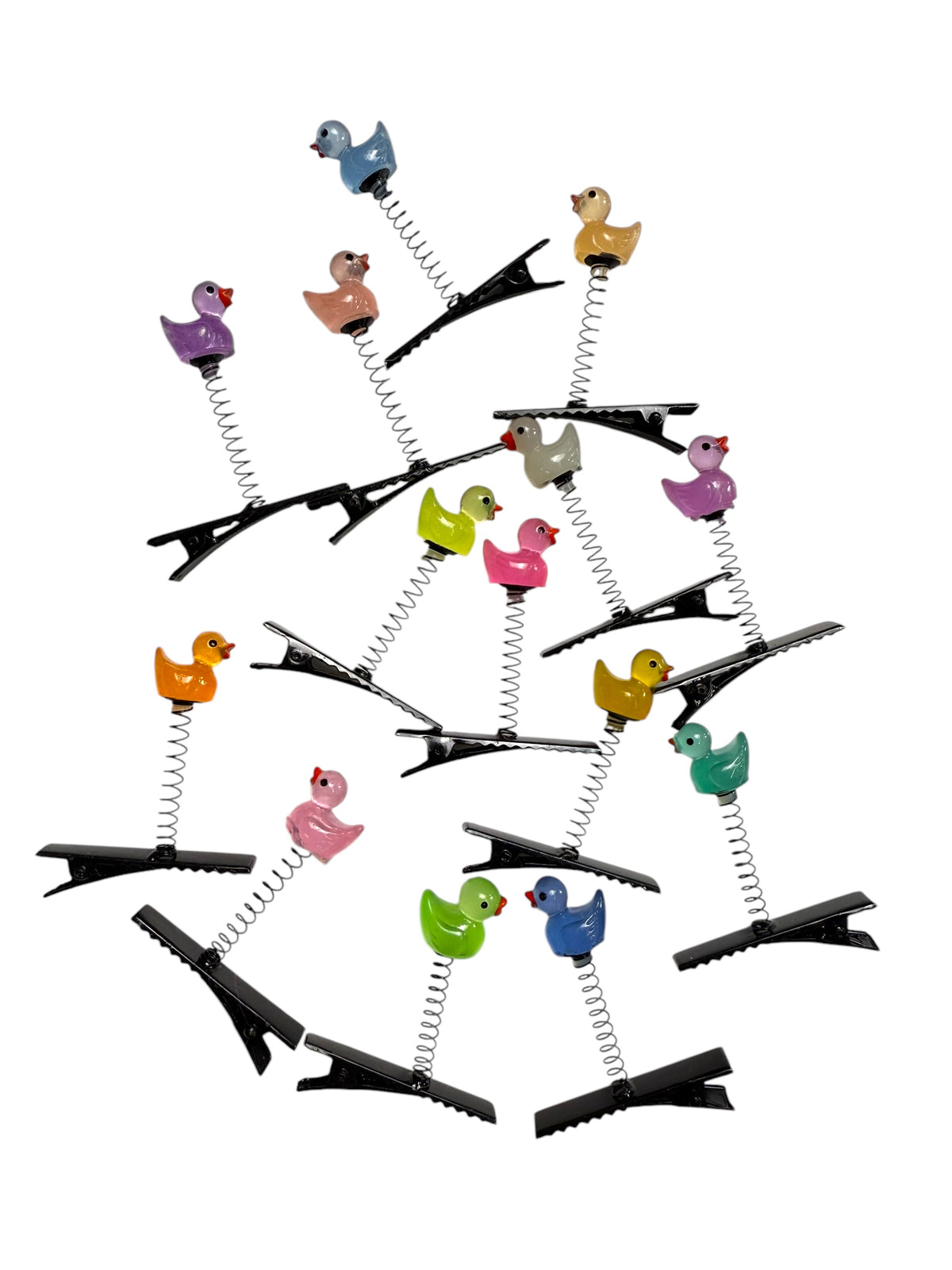Glow In The Dark Duck Assorted Sprout Clips 7-PC Set | Rave Sprouts