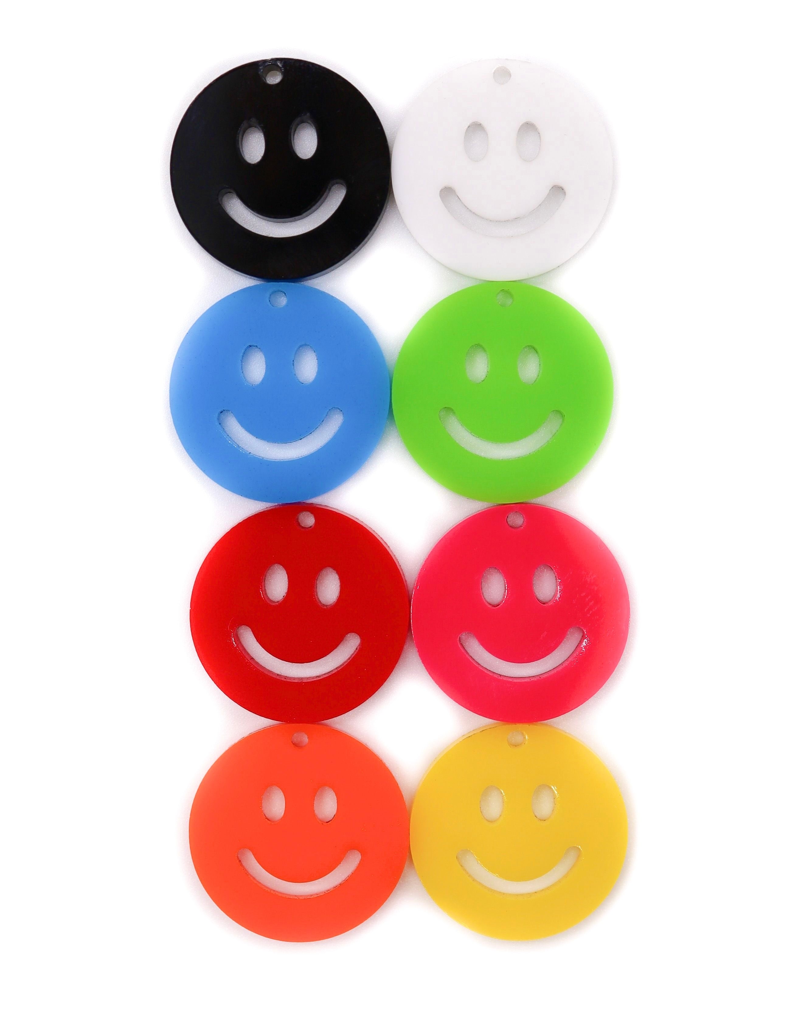 Smiley Face Rave Charms | Kandi Bracelet Charms | Bulk Kandi Charms White / 10