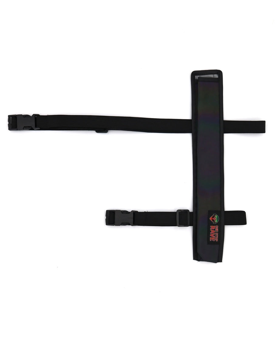Flash reflective fan holster dual adjustable waist and thigh straps