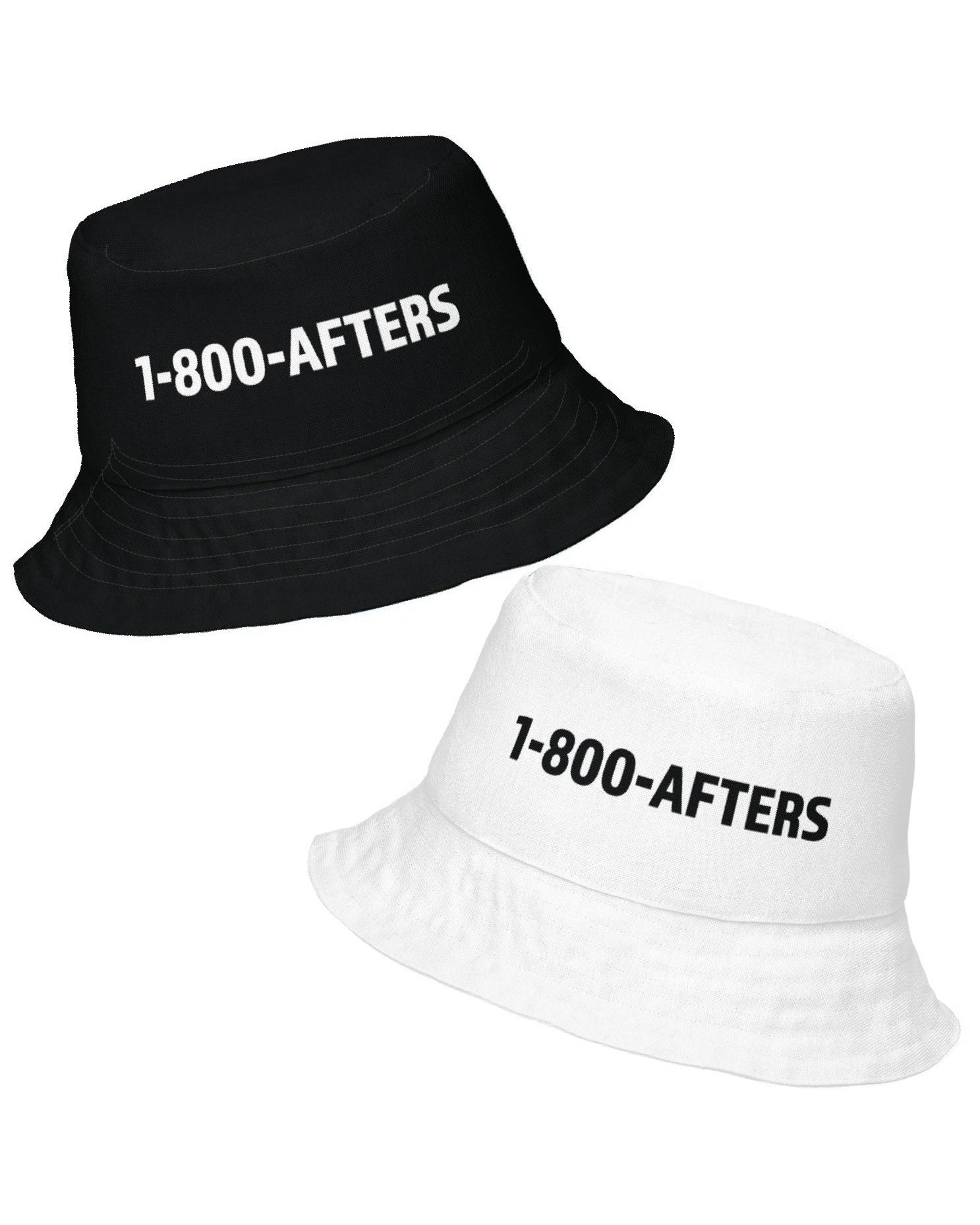 1-800-Afters Reversible Bucket Hat in Black & White