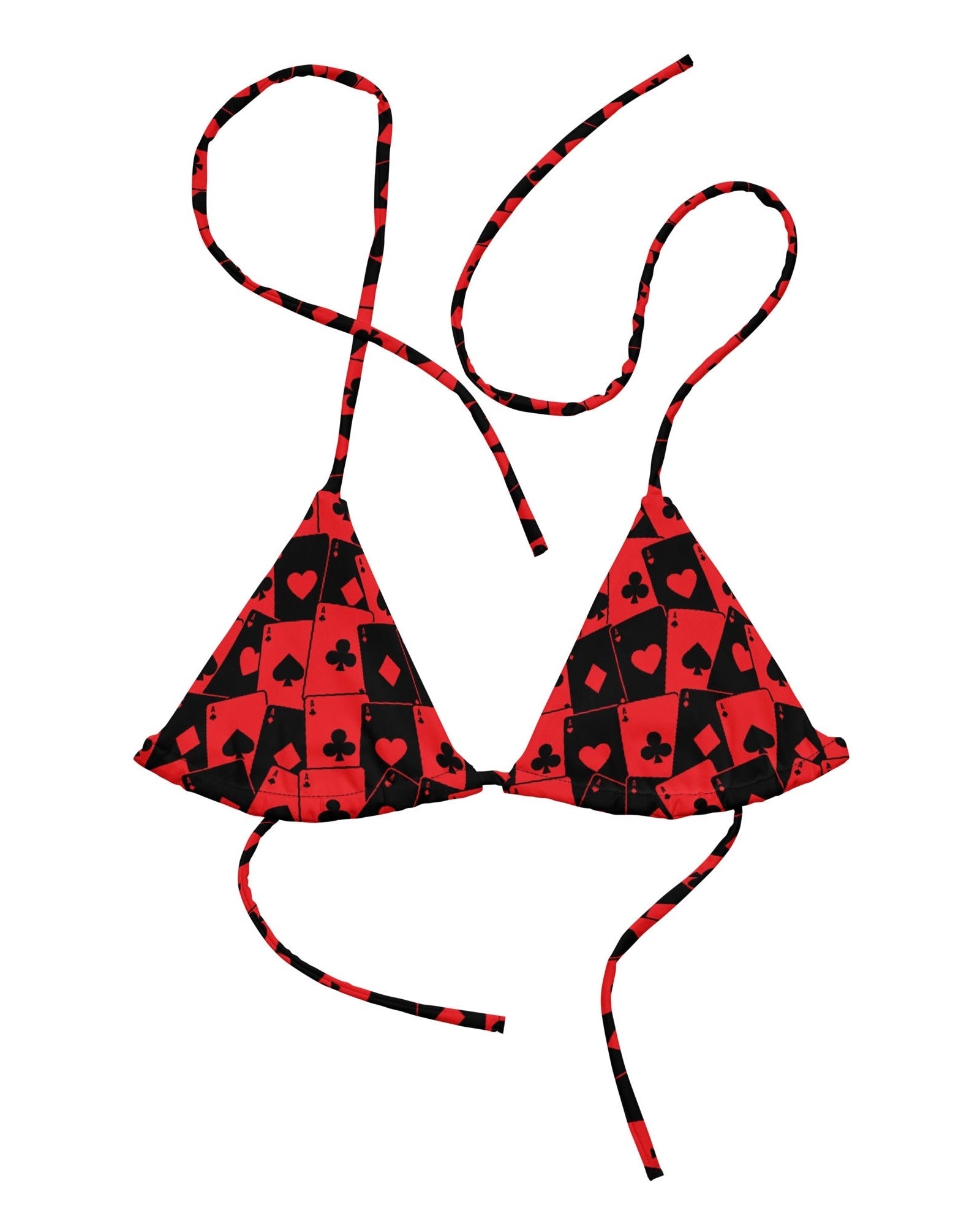 Ace Of Hearts Bikini Top