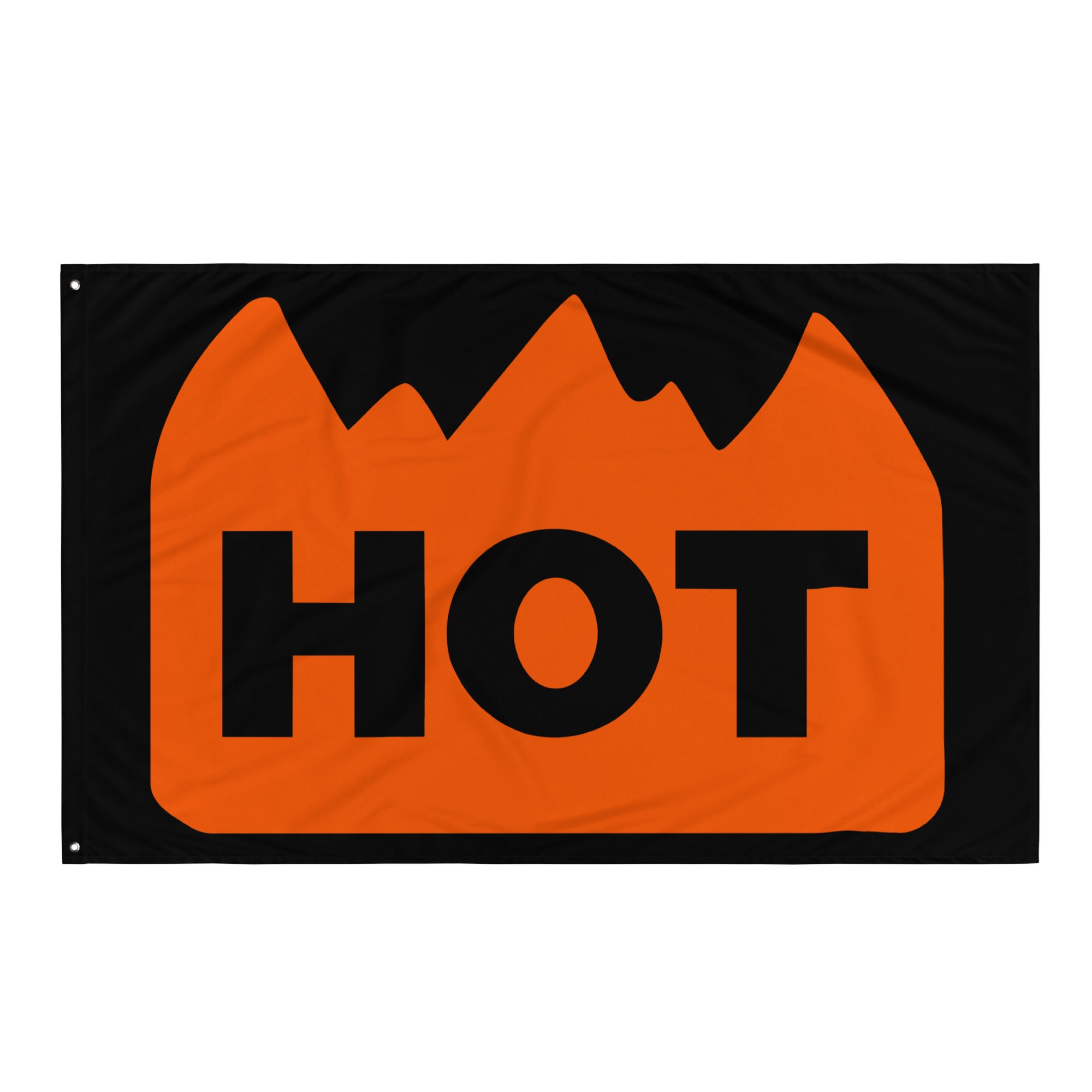 Hot Sticker rave flag shown against a plain white background.