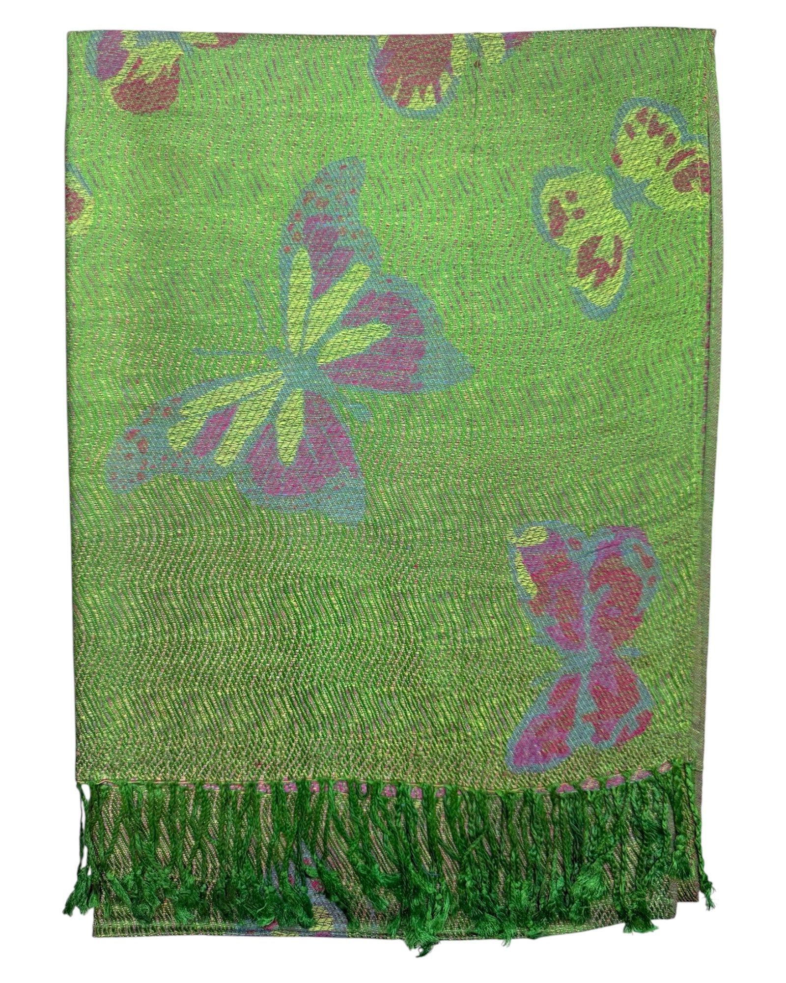 Green Butterfly Flutter Rave Pashmina