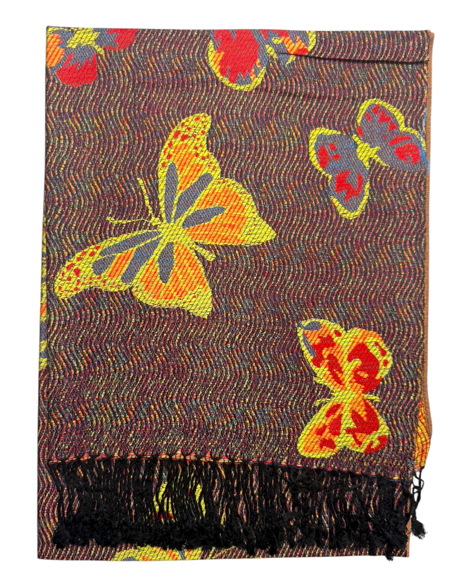 Black Butterfly Flutter Rave Pashmina